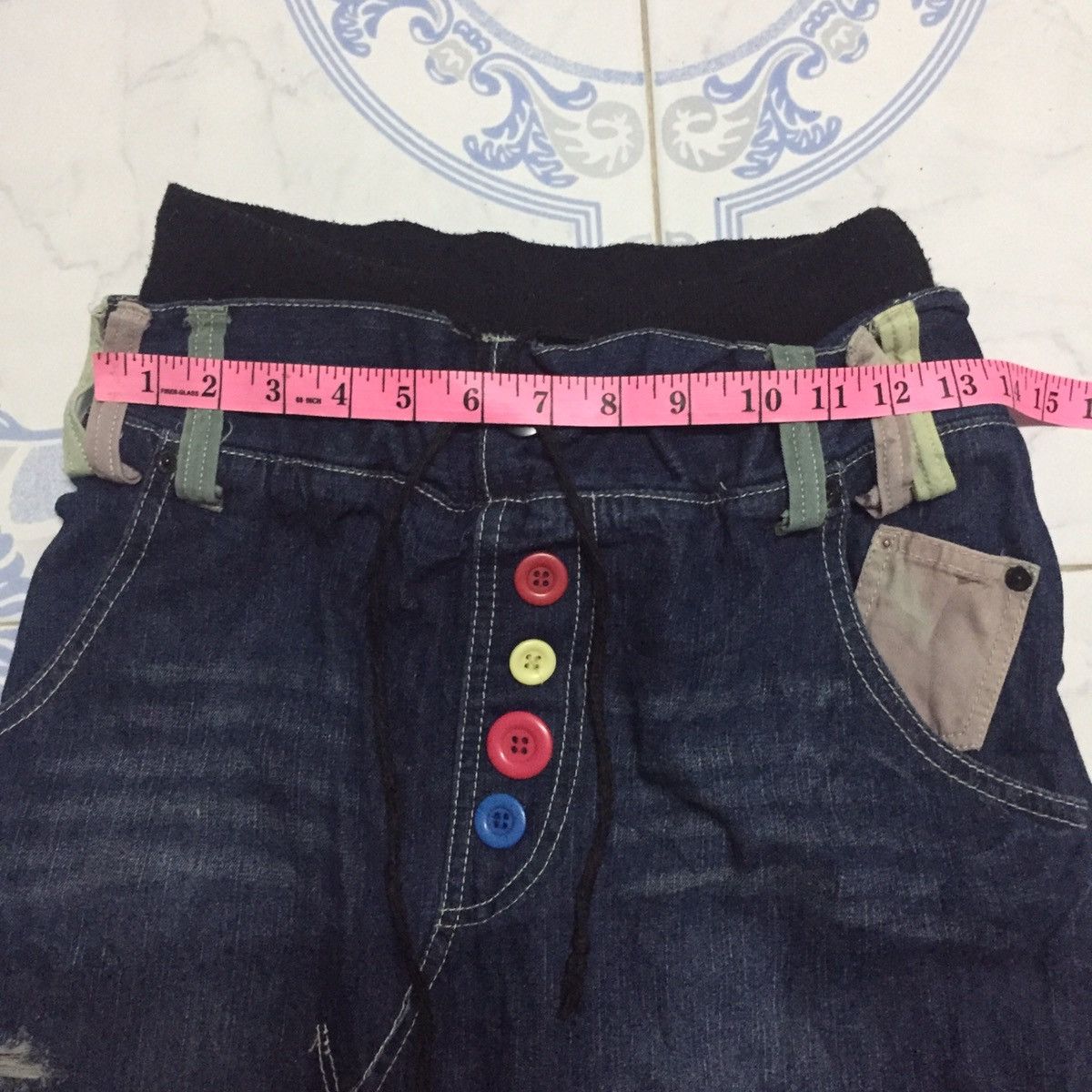 Denime Drop Crotch Jean Denim Pant Size US 27 - 11 Thumbnail