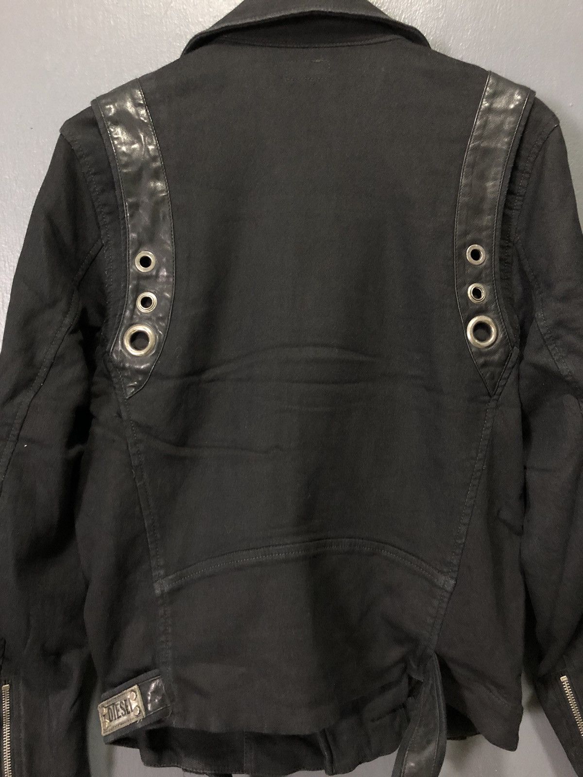 Diesel × Seditionaries DIESEL PUNK RIDERS LEATHER PIPING BIKERS JACKET Size US S / EU 44-46 / 1 - 10 Thumbnail