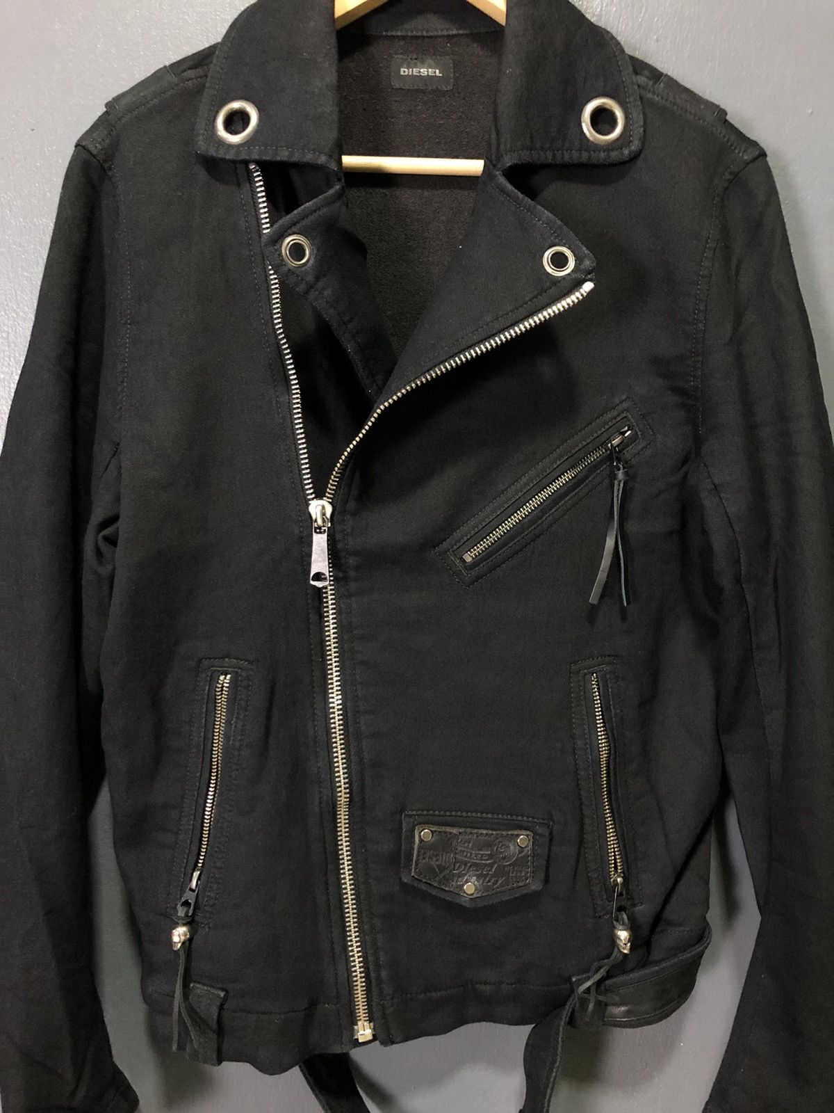 Diesel × Seditionaries DIESEL PUNK RIDERS LEATHER PIPING BIKERS JACKET Size US S / EU 44-46 / 1 - 3 Thumbnail