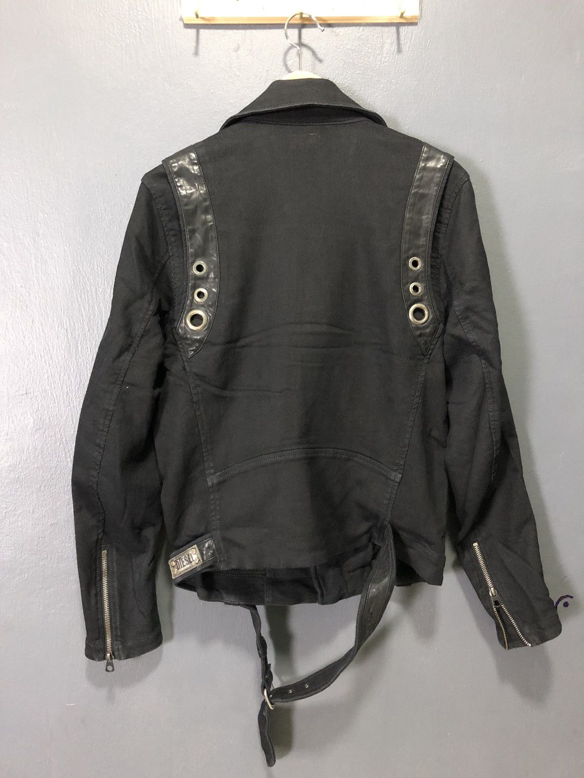 Diesel × Seditionaries DIESEL PUNK RIDERS LEATHER PIPING BIKERS JACKET Size US S / EU 44-46 / 1 - 9 Thumbnail