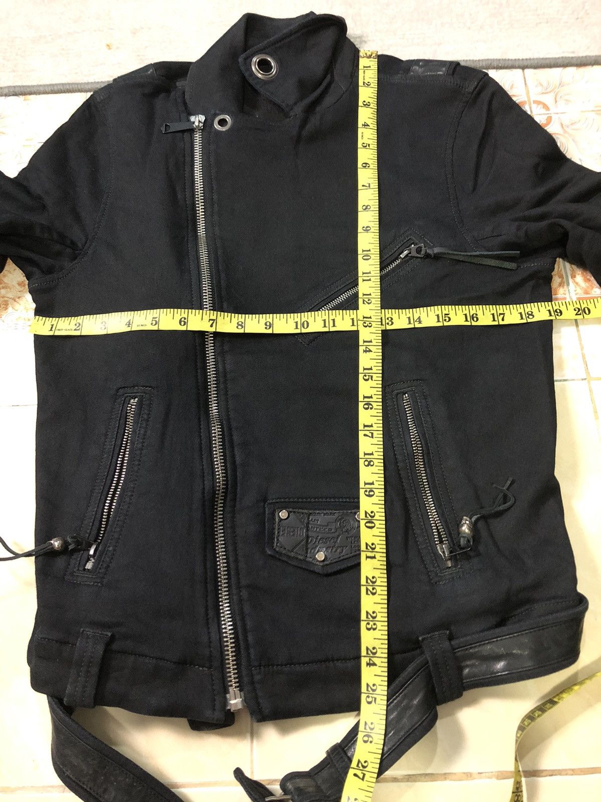 Diesel × Seditionaries DIESEL PUNK RIDERS LEATHER PIPING BIKERS JACKET Size US S / EU 44-46 / 1 - 16 Thumbnail