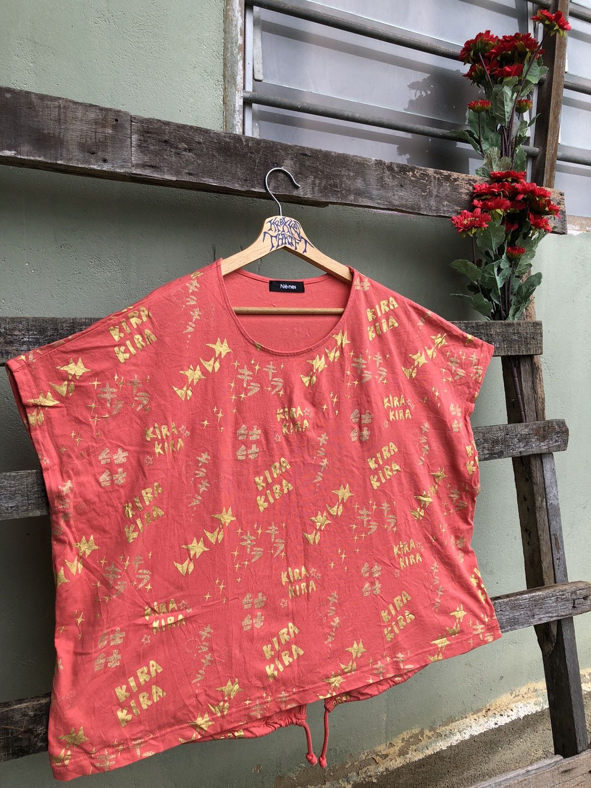 Issey Miyake × Japanese Brand × Ne-Net Ne-Net Kira kira Full Print Crop top Women Tees Size ONE SIZE - 1 Thumbnail