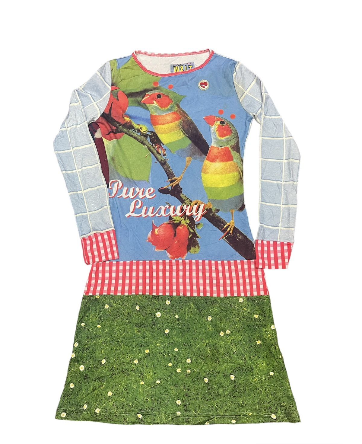 Pure luxury bird print one piece dress by walter van