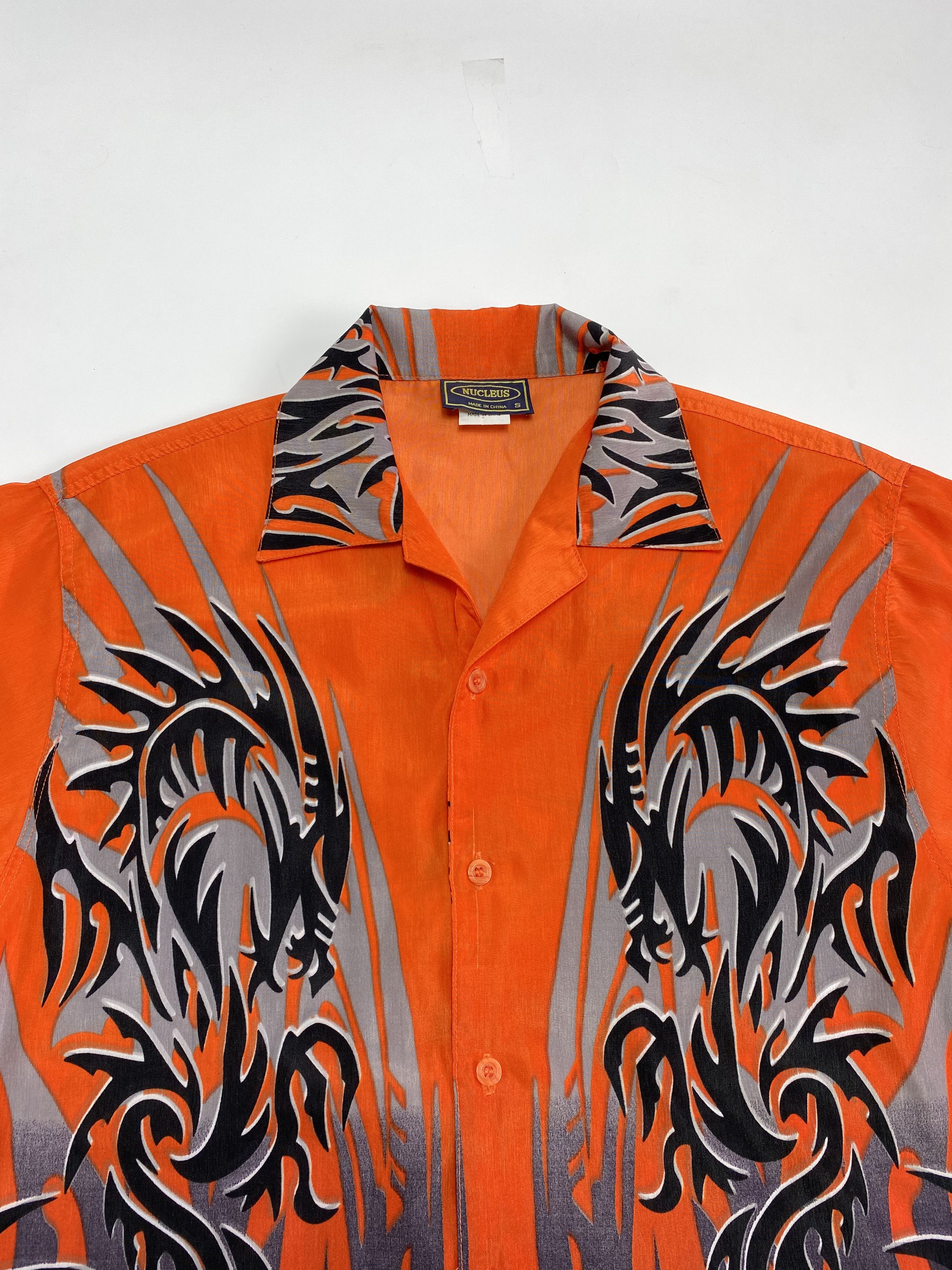 Vintage Vintage Y2K Tattoo Dragons Overprint Short Sleeve Shirt Size US S / EU 44-46 / 1 - 3 Thumbnail