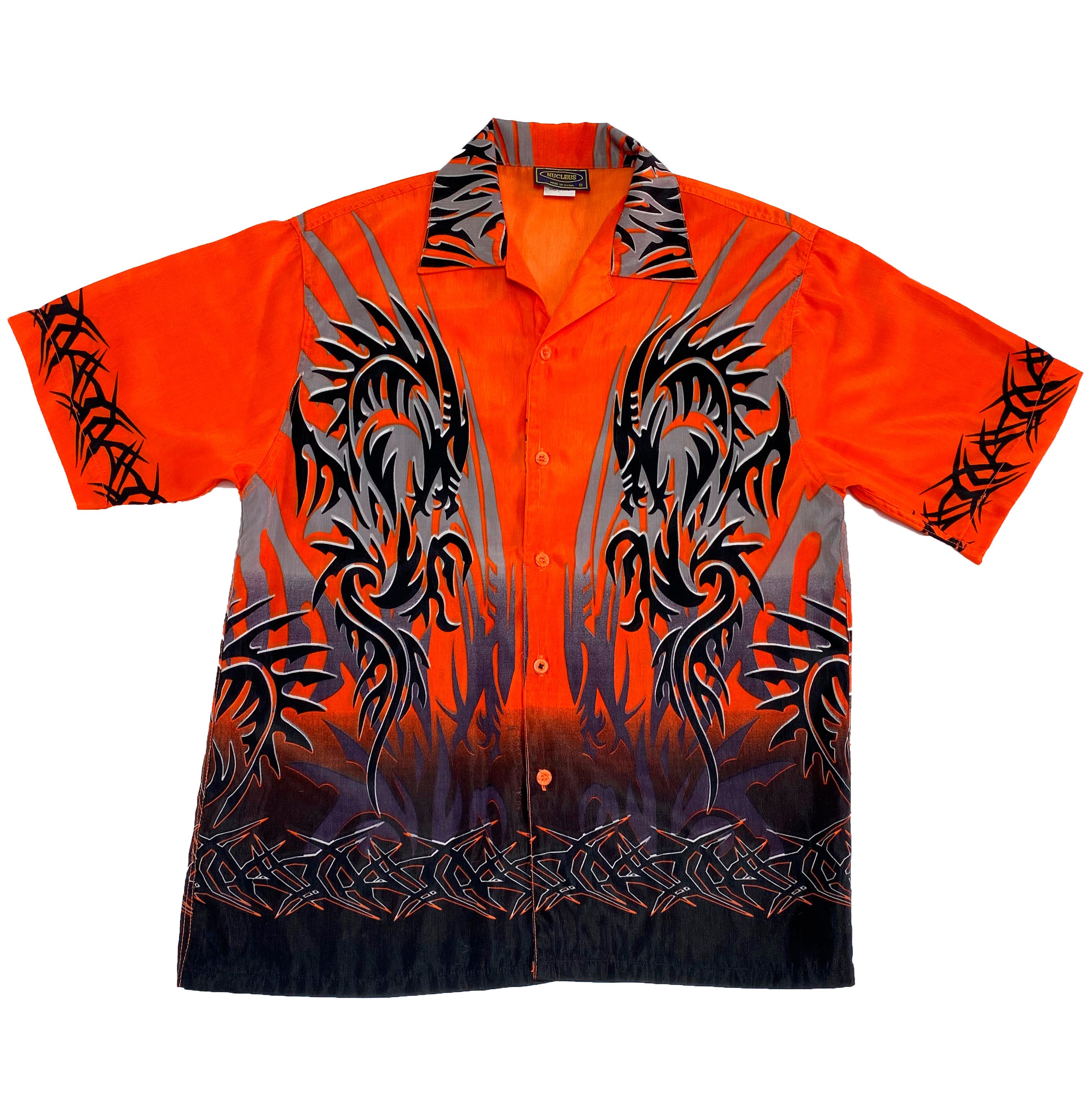 Vintage Vintage Y2K Tattoo Dragons Overprint Short Sleeve Shirt Size US S / EU 44-46 / 1 - 1 Thumbnail