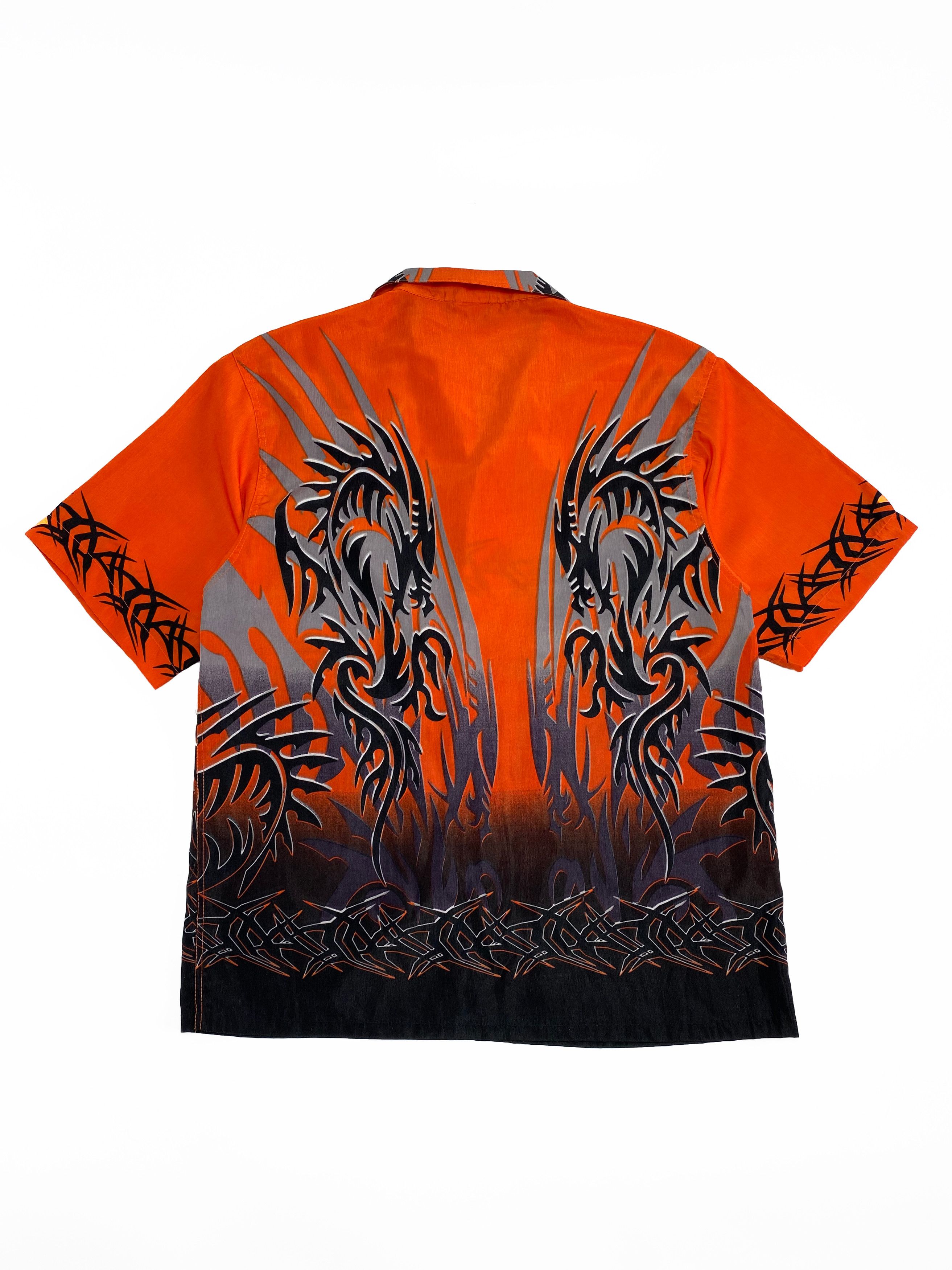 Vintage Vintage Y2K Tattoo Dragons Overprint Short Sleeve Shirt Size US S / EU 44-46 / 1 - 2 Thumbnail
