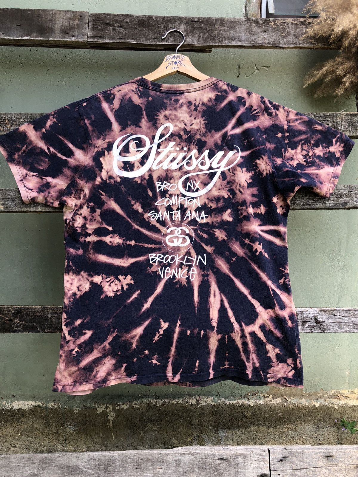 Stussy Vintage Stussy Bronx Compton Santana Custom Bleach Tee Size US M / EU 48-50 / 2 - 6 Thumbnail