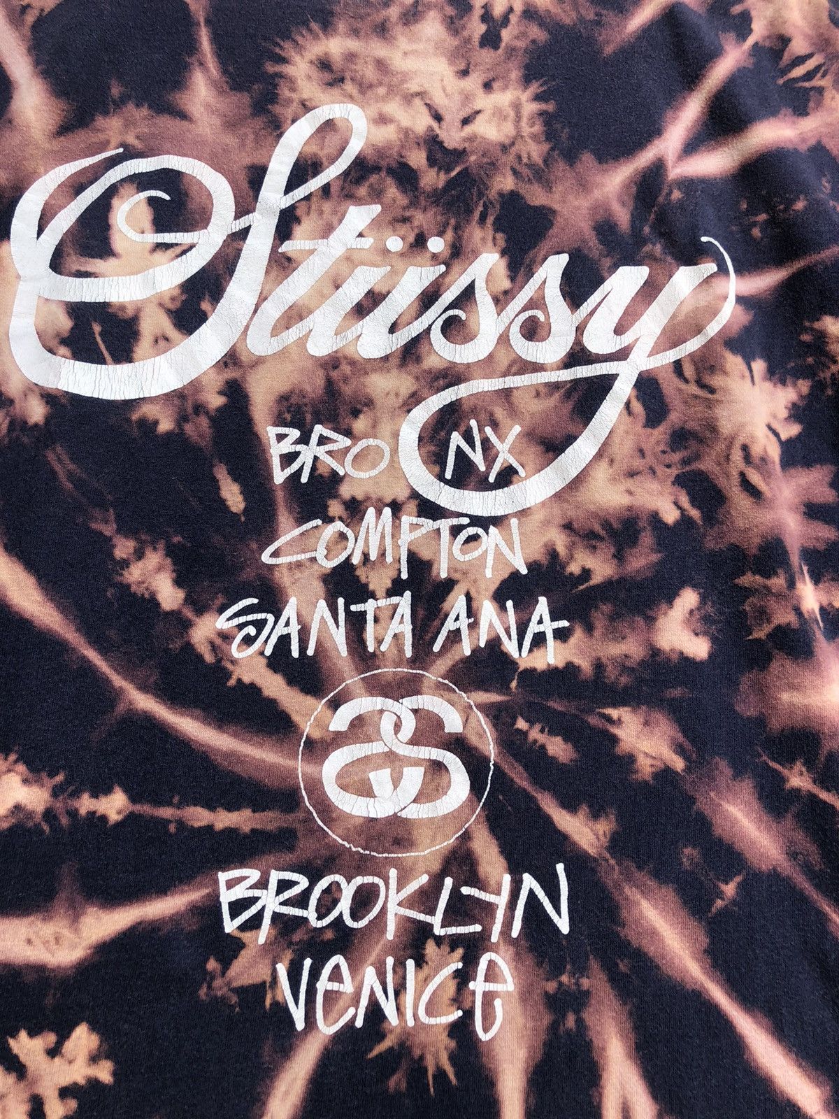 Stussy Vintage Stussy Bronx Compton Santana Custom Bleach Tee Size US M / EU 48-50 / 2 - 7 Thumbnail