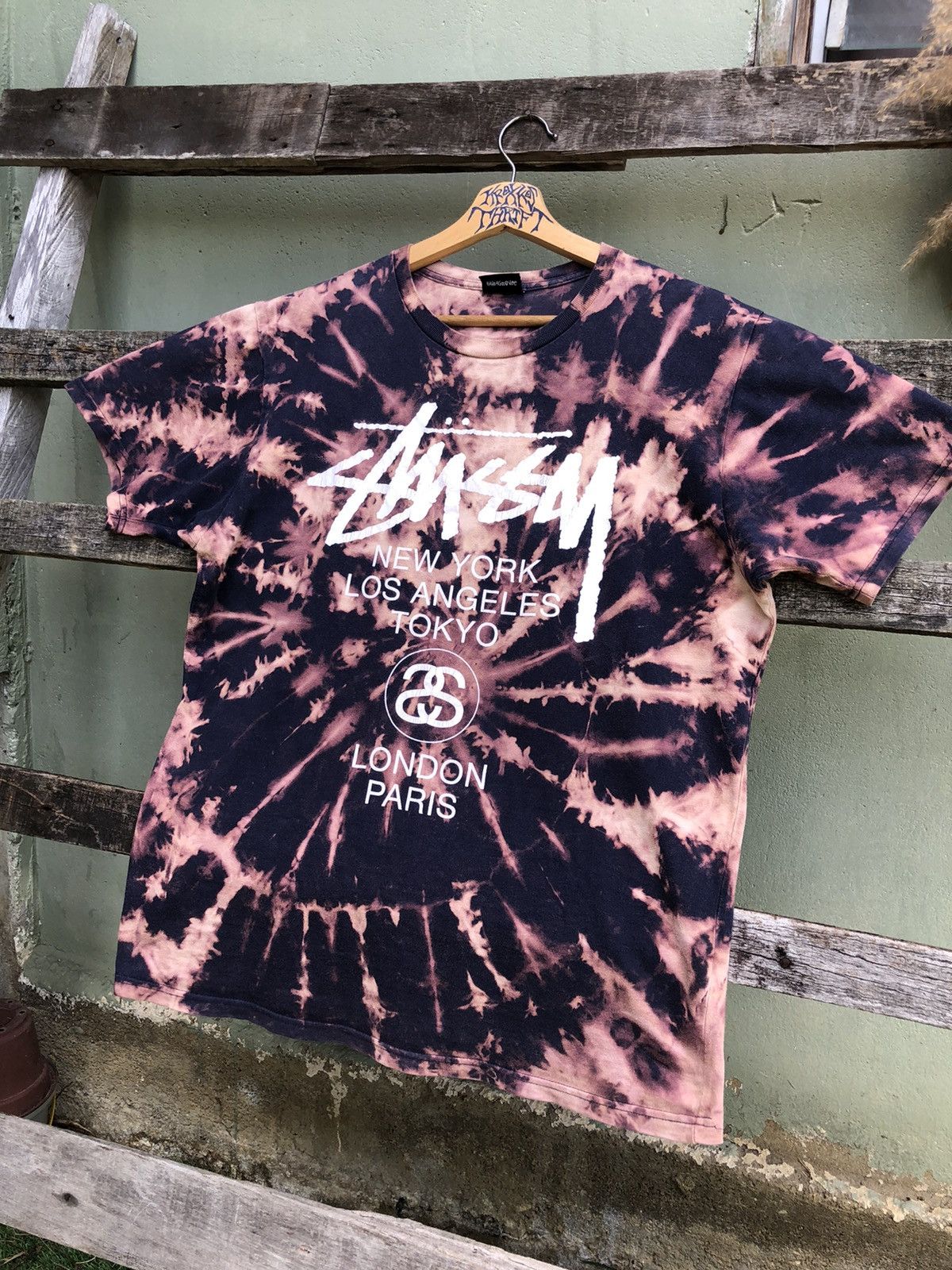 Stussy Vintage Stussy Bronx Compton Santana Custom Bleach Tee Size US M / EU 48-50 / 2 - 3 Thumbnail