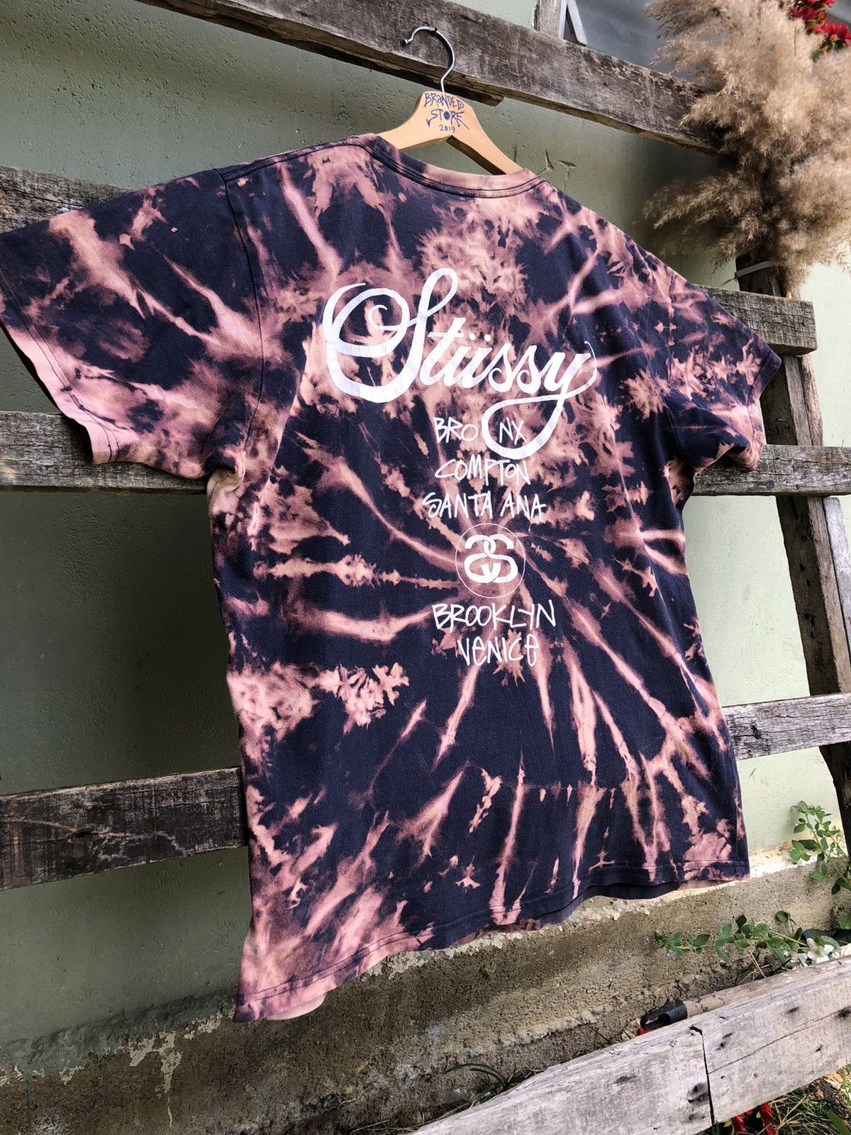 Stussy Vintage Stussy Bronx Compton Santana Custom Bleach Tee Size US M / EU 48-50 / 2 - 5 Thumbnail