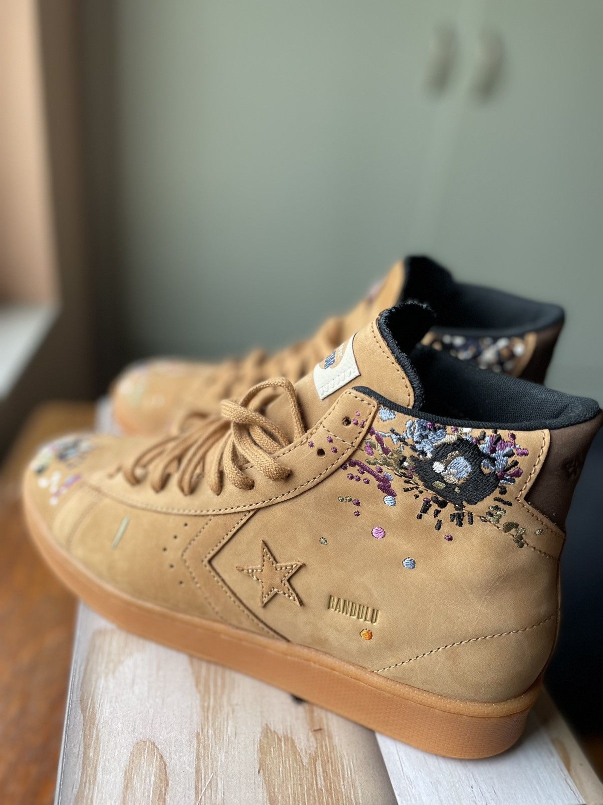 Bandulu × Converse Converse Bandulu Pro Leather mid embroidery splatter paint Size US 10.5 / EU 43-44 - 3 Thumbnail
