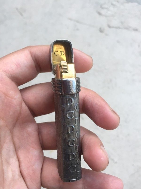 Christian Dior Monsieur RARE🔥VINTAGE C.DIOR GOLD & SILVER PLATTED SILVER LIGHTER Size ONE SIZE - 1 Thumbnail