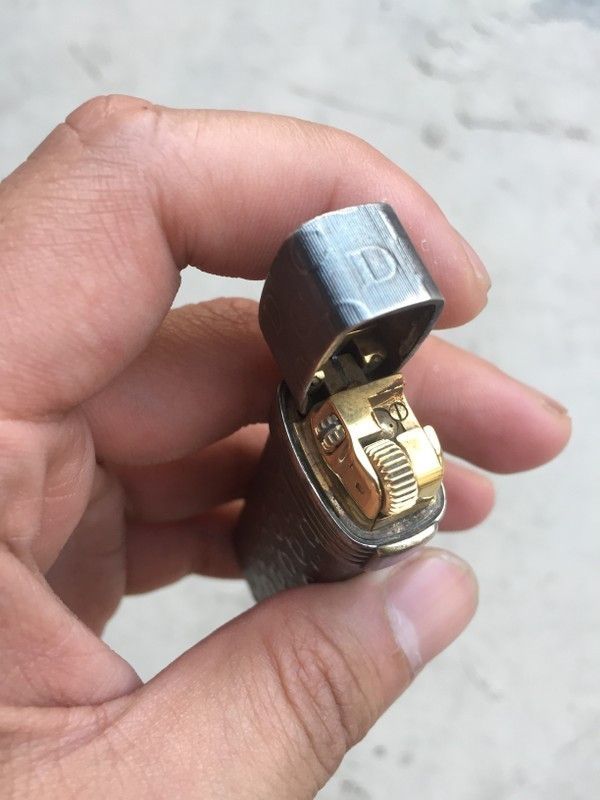 Christian Dior Monsieur RARE🔥VINTAGE C.DIOR GOLD & SILVER PLATTED SILVER LIGHTER Size ONE SIZE - 3 Thumbnail