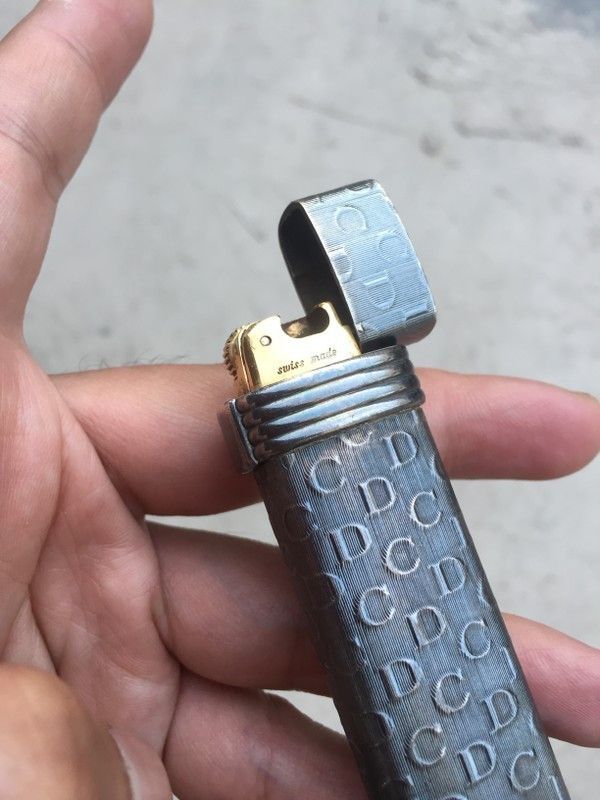 Christian Dior Monsieur RARE🔥VINTAGE C.DIOR GOLD & SILVER PLATTED SILVER LIGHTER Size ONE SIZE - 4 Thumbnail