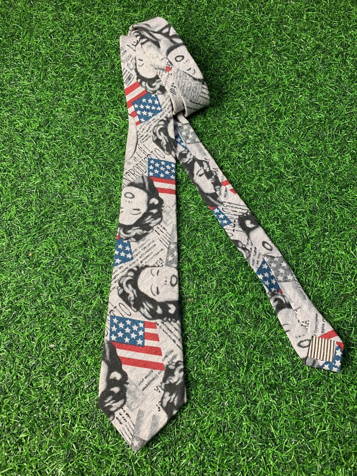 Japanese Brand Matude Homme & Rare All Over Printed Design Neck tie Size ONE SIZE - 1 Thumbnail