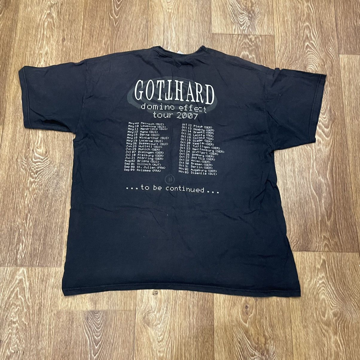 Vintage Vintage Y2K Gotthard Tour Graphic Tee Sun Faded Grunge XL Size US XL / EU 56 / 4 - 6 Thumbnail