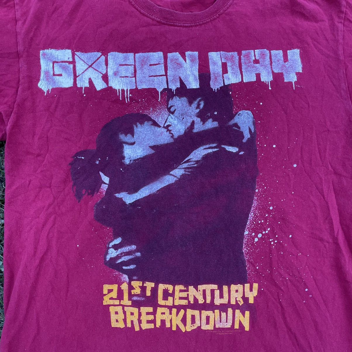 Vintage Vintage Y2K Green Day Graphic Tee Sun Faded Punk Wide Leg M Size US M / EU 48-50 / 2 - 4 Thumbnail
