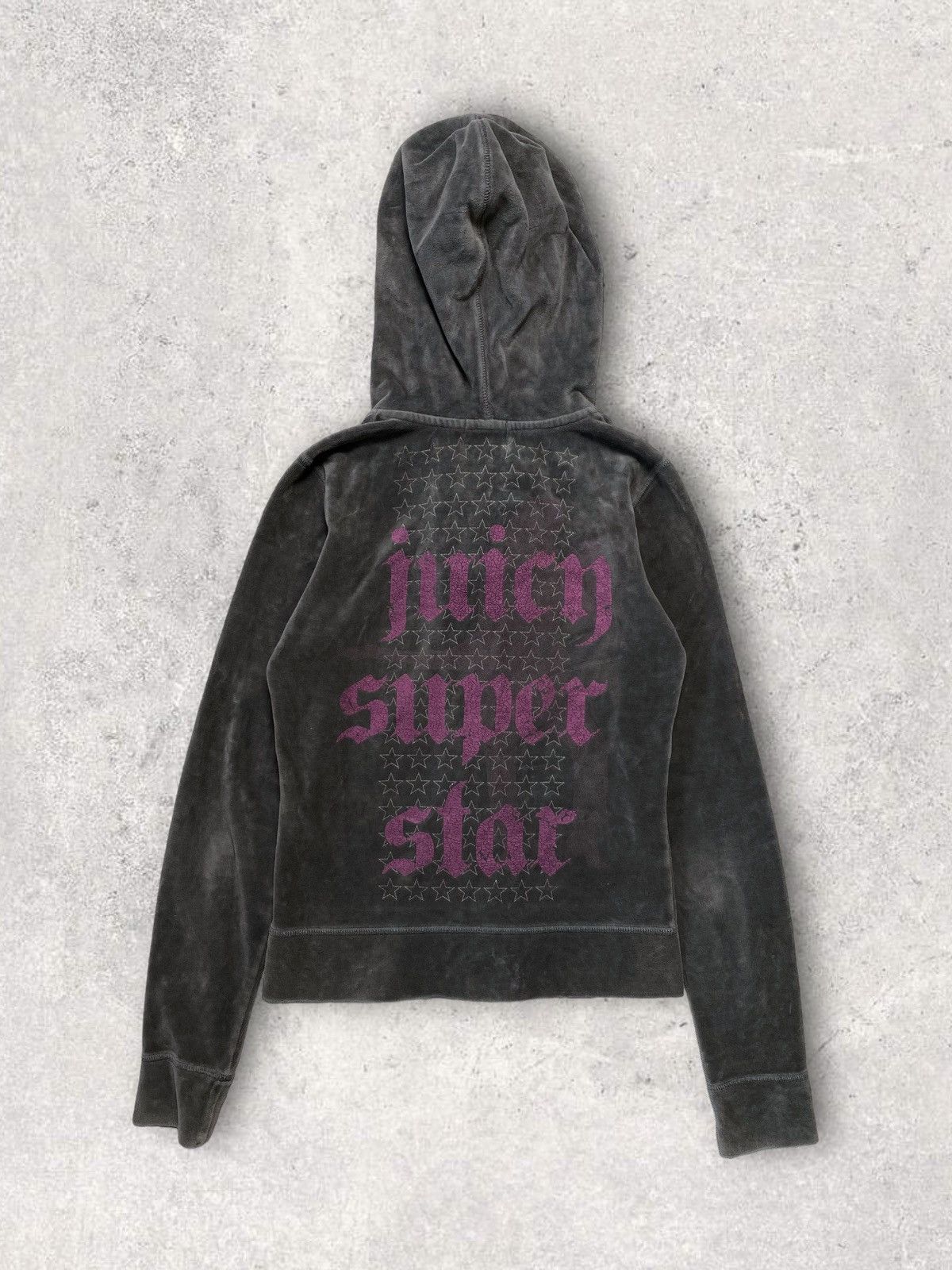 Juicy couture Brown hoodie spell out Vintage y2k super star