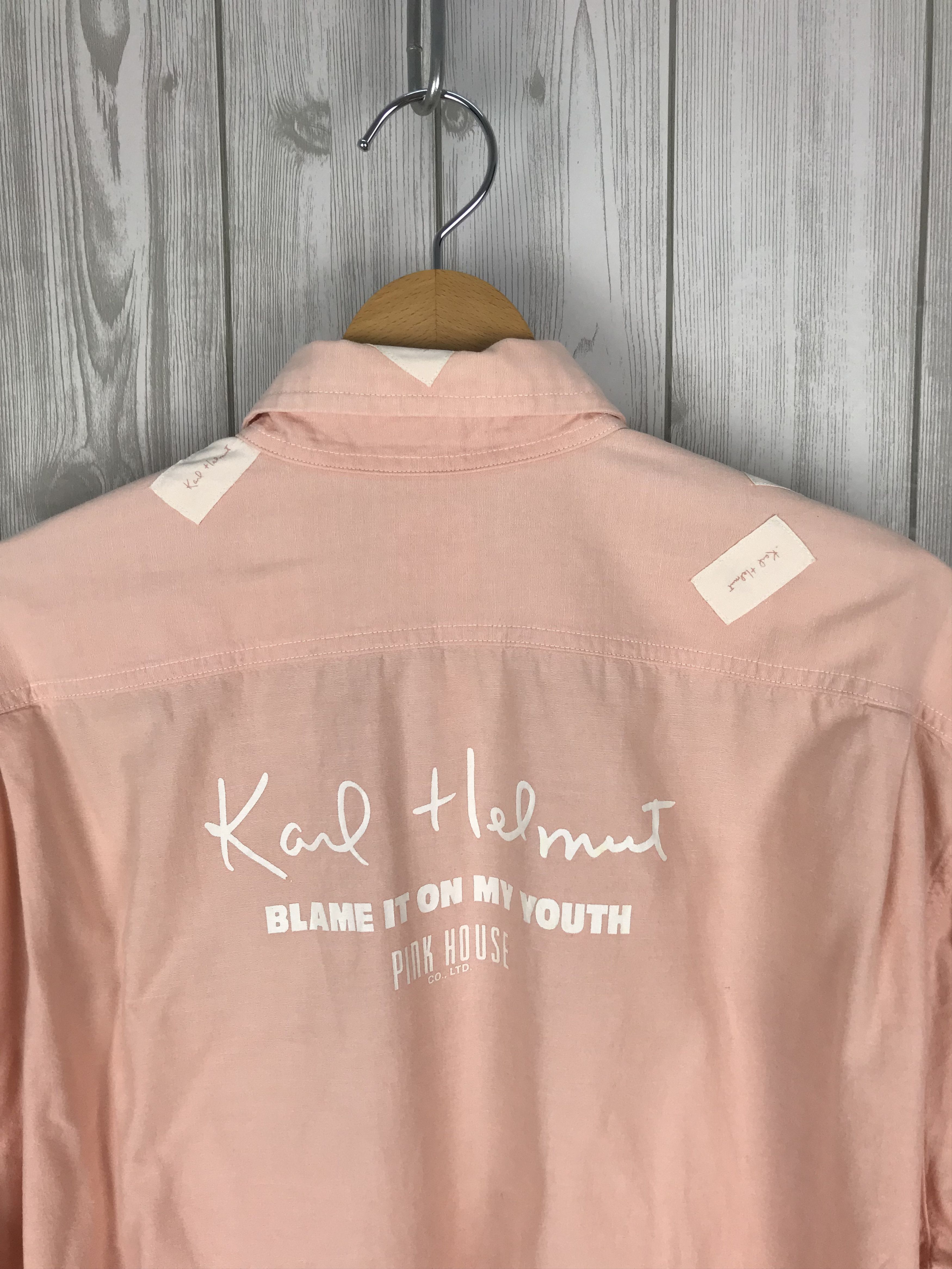 Karl Helmut KARL HELMUT Pink House Oversize Patches Button Down Shirt Size US M / EU 48-50 / 2 - 8 Thumbnail