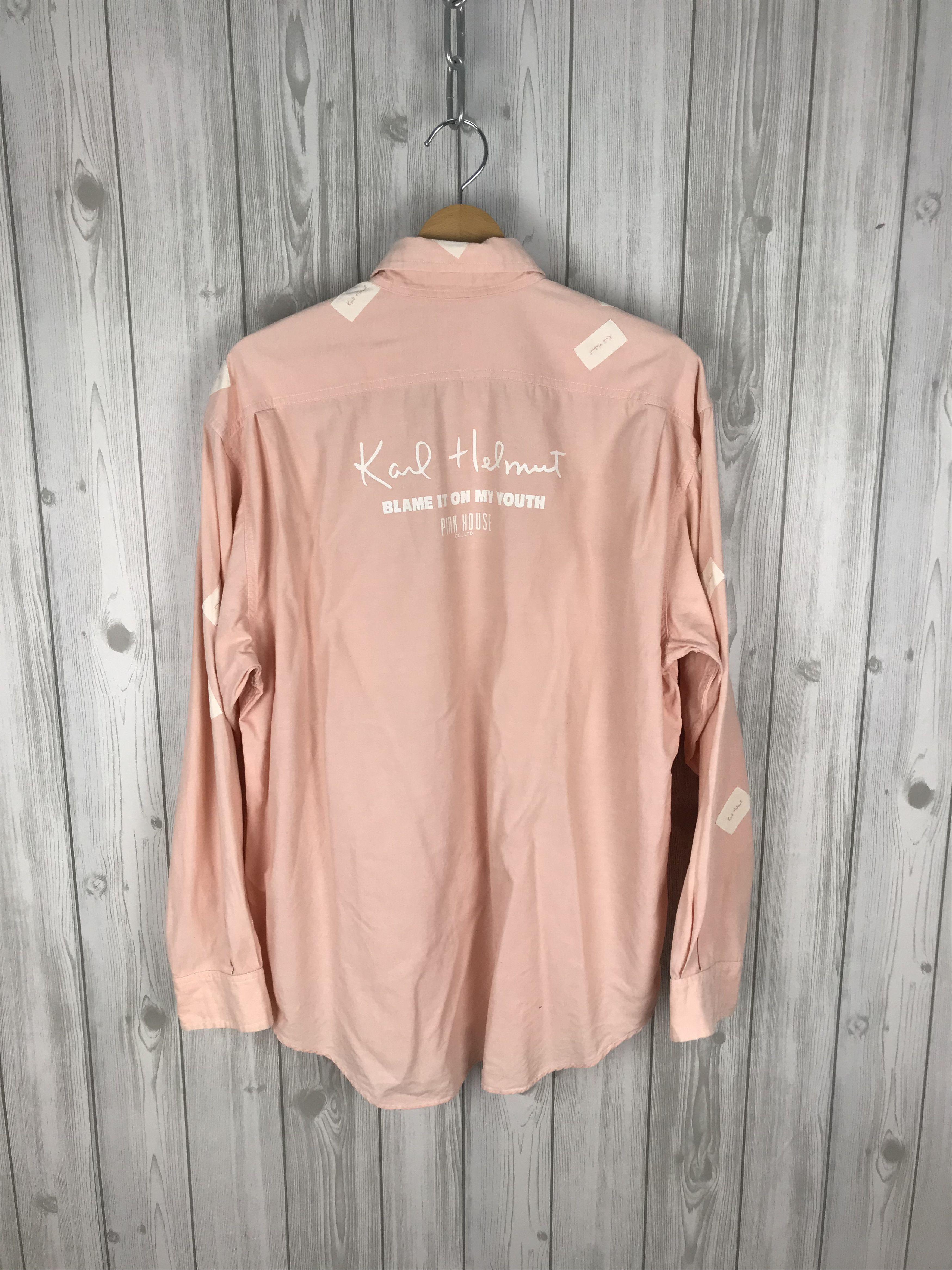 Karl Helmut KARL HELMUT Pink House Oversize Patches Button Down Shirt Size US M / EU 48-50 / 2 - 7 Thumbnail
