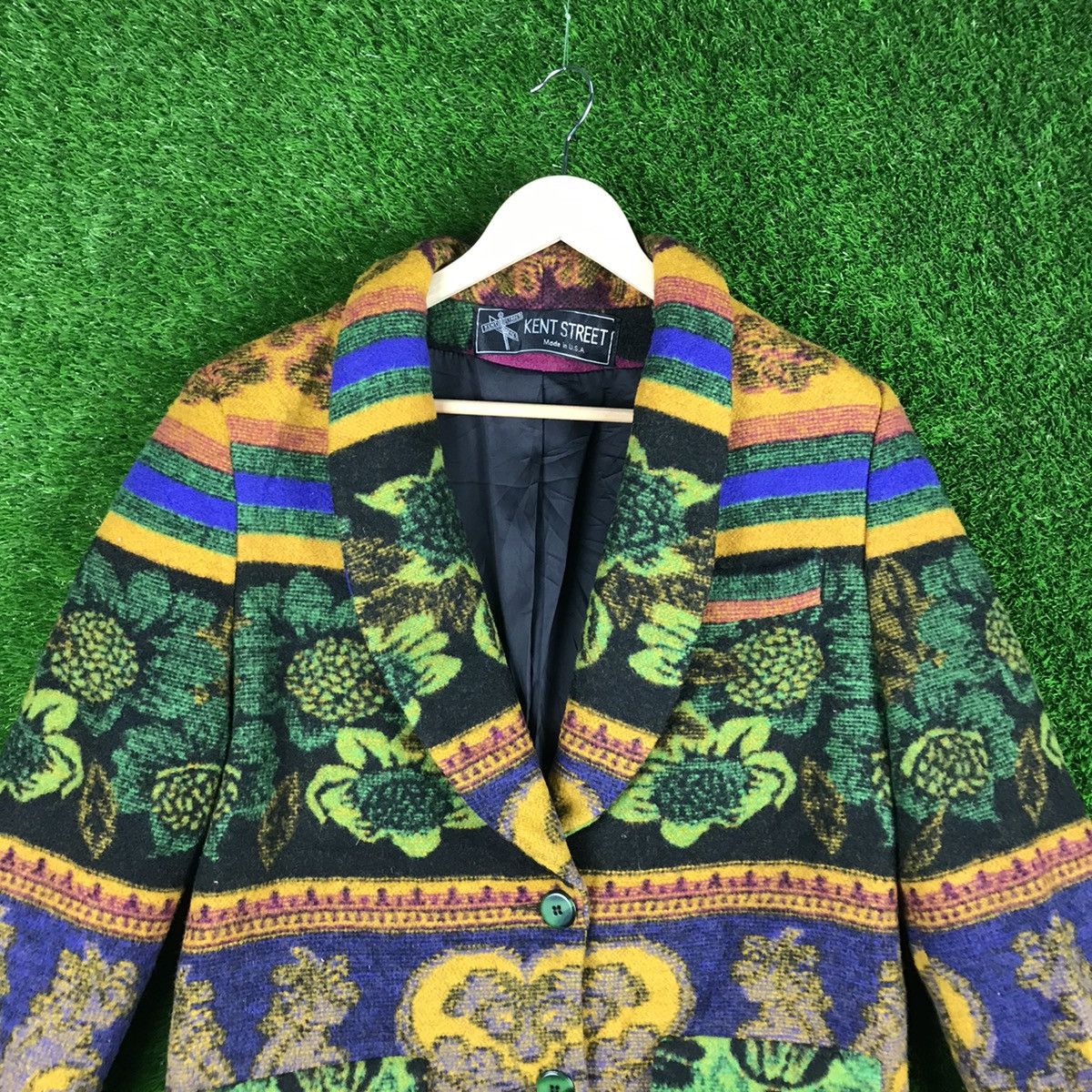 Vintage Vintage Heavy Wool Funky Blazer Kent Street Size US S / EU 44-46 / 1 - 2 Thumbnail