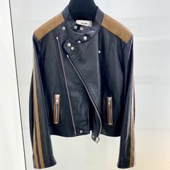 Celine Homme Teddy Oversized Logo-Appliquéd Leather Bomber Jacket - Men - Brown Coats and Jackets - L