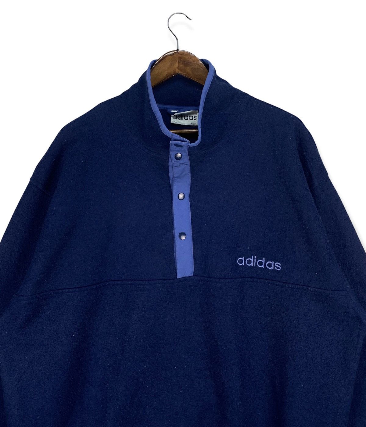 Adidas Vintage Adidas Fleece Snap Button Size US XL / EU 56 / 4 - 2 Thumbnail