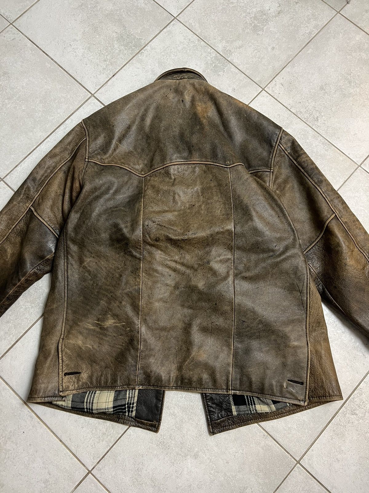 Leather Vintage 90s Paramount Real Leather Jacket High Quality Rock Size US L / EU 52-54 / 3 - 2 Thumbnail