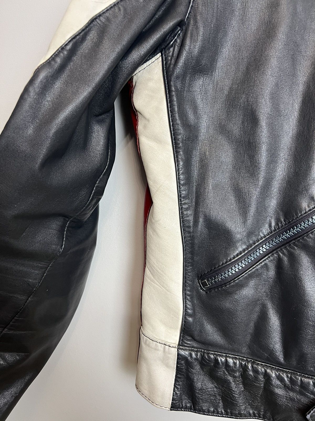 Vintage Vintage Y2k Woman Leather Racing Jacket Hype Streetwear Size XL / US 12-14 / IT 48-50 - 7 Thumbnail