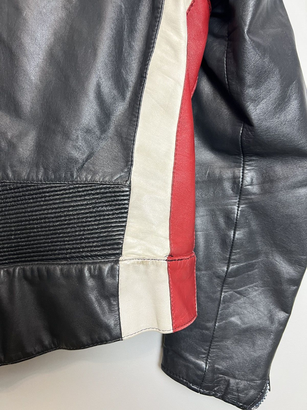 Vintage Vintage Y2k Woman Leather Racing Jacket Hype Streetwear Size XL / US 12-14 / IT 48-50 - 13 Thumbnail