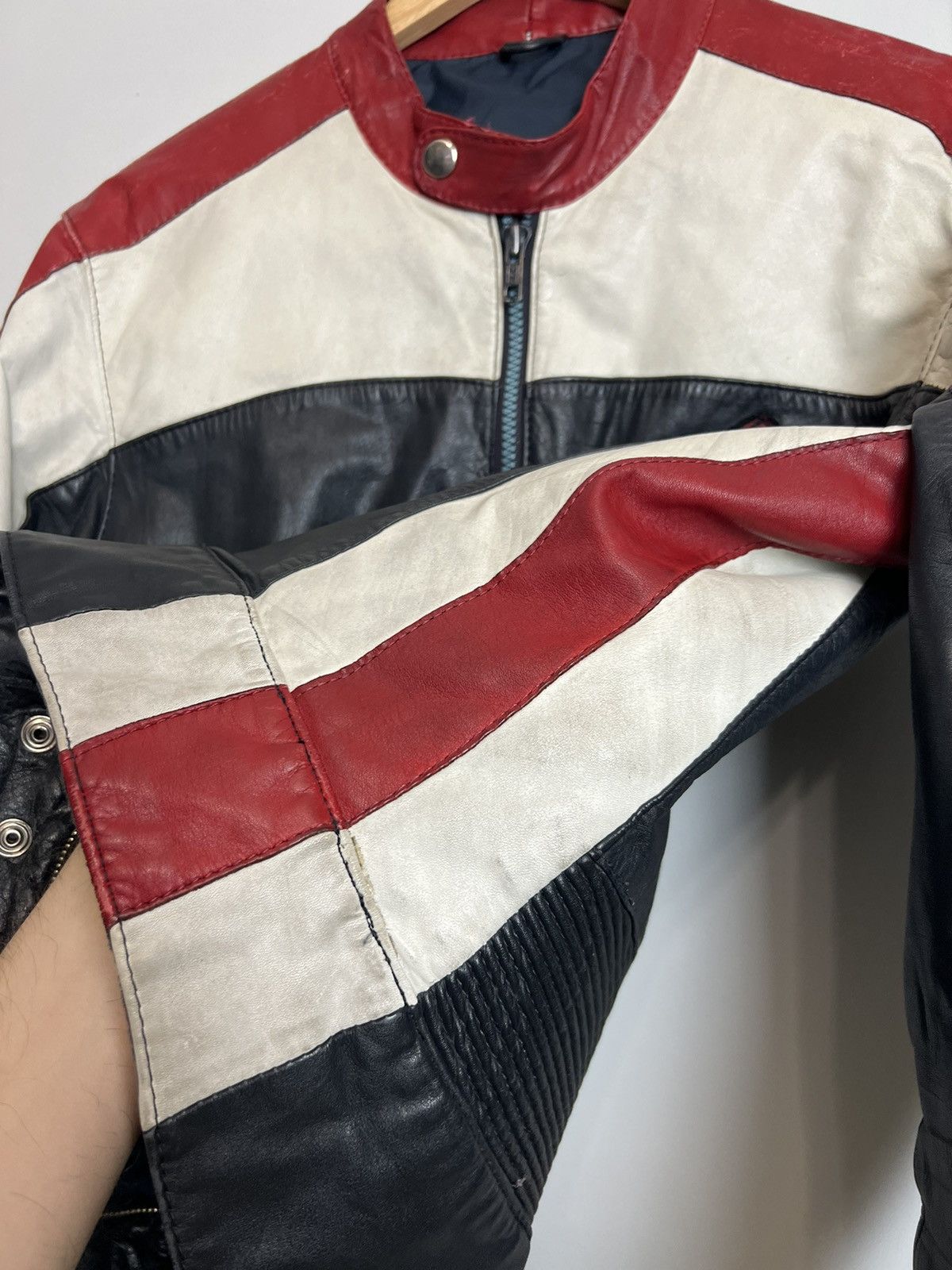 Vintage Vintage Y2k Woman Leather Racing Jacket Hype Streetwear Size XL / US 12-14 / IT 48-50 - 8 Thumbnail