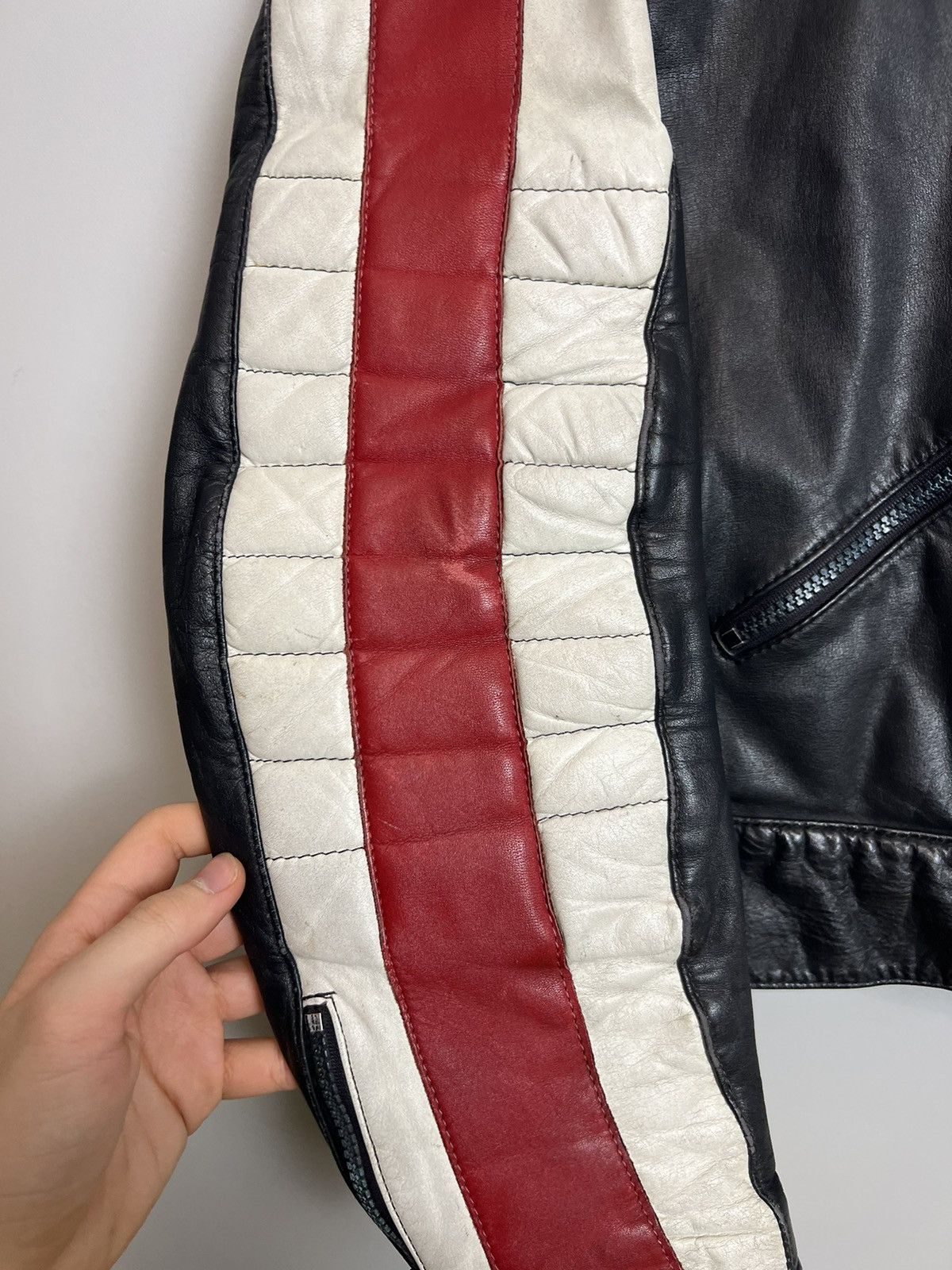 Vintage Vintage Y2k Woman Leather Racing Jacket Hype Streetwear Size XL / US 12-14 / IT 48-50 - 5 Thumbnail