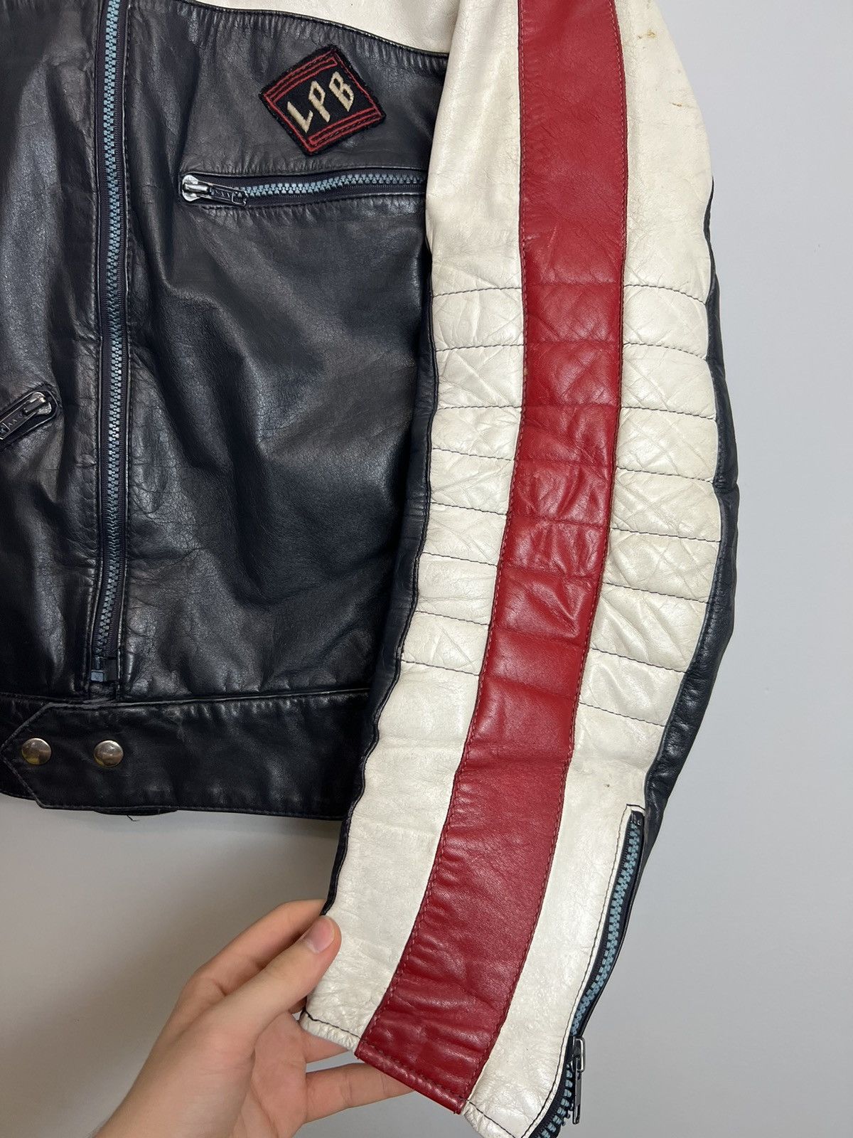 Vintage Vintage Y2k Woman Leather Racing Jacket Hype Streetwear Size XL / US 12-14 / IT 48-50 - 4 Thumbnail