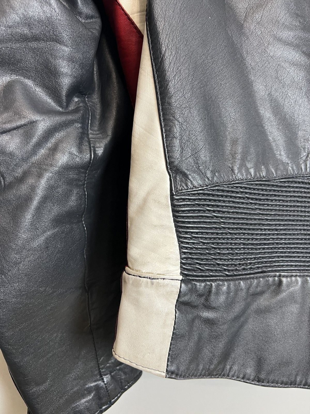 Vintage Vintage Y2k Woman Leather Racing Jacket Hype Streetwear Size XL / US 12-14 / IT 48-50 - 14 Thumbnail