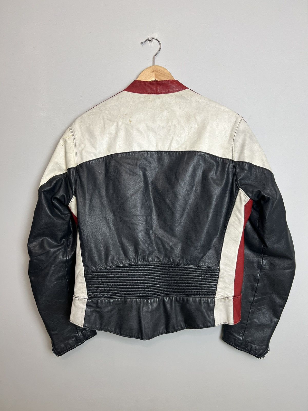 Vintage Vintage Y2k Woman Leather Racing Jacket Hype Streetwear Size XL / US 12-14 / IT 48-50 - 2 Thumbnail