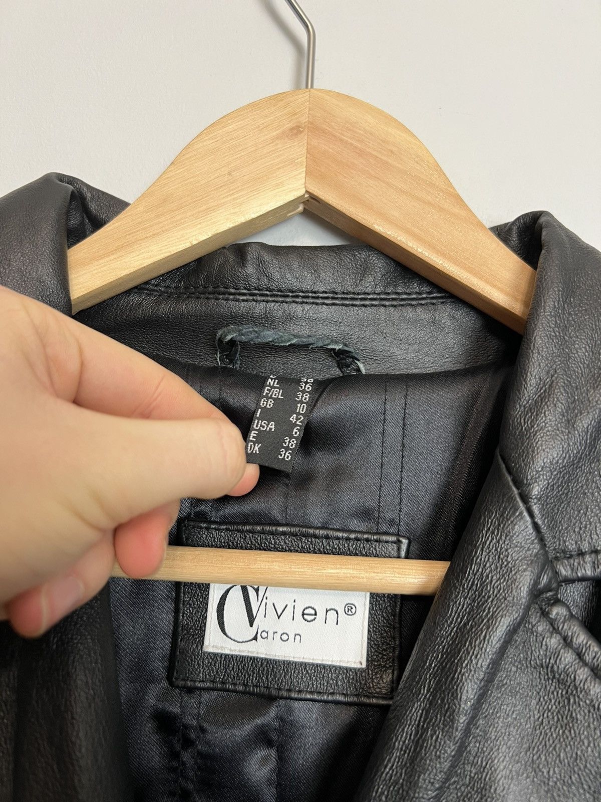 Vintage Rare Vintage Genuine Leather Long Coat Jacket Avant Garde Size M / US 6-8 / IT 42-44 - 6 Thumbnail