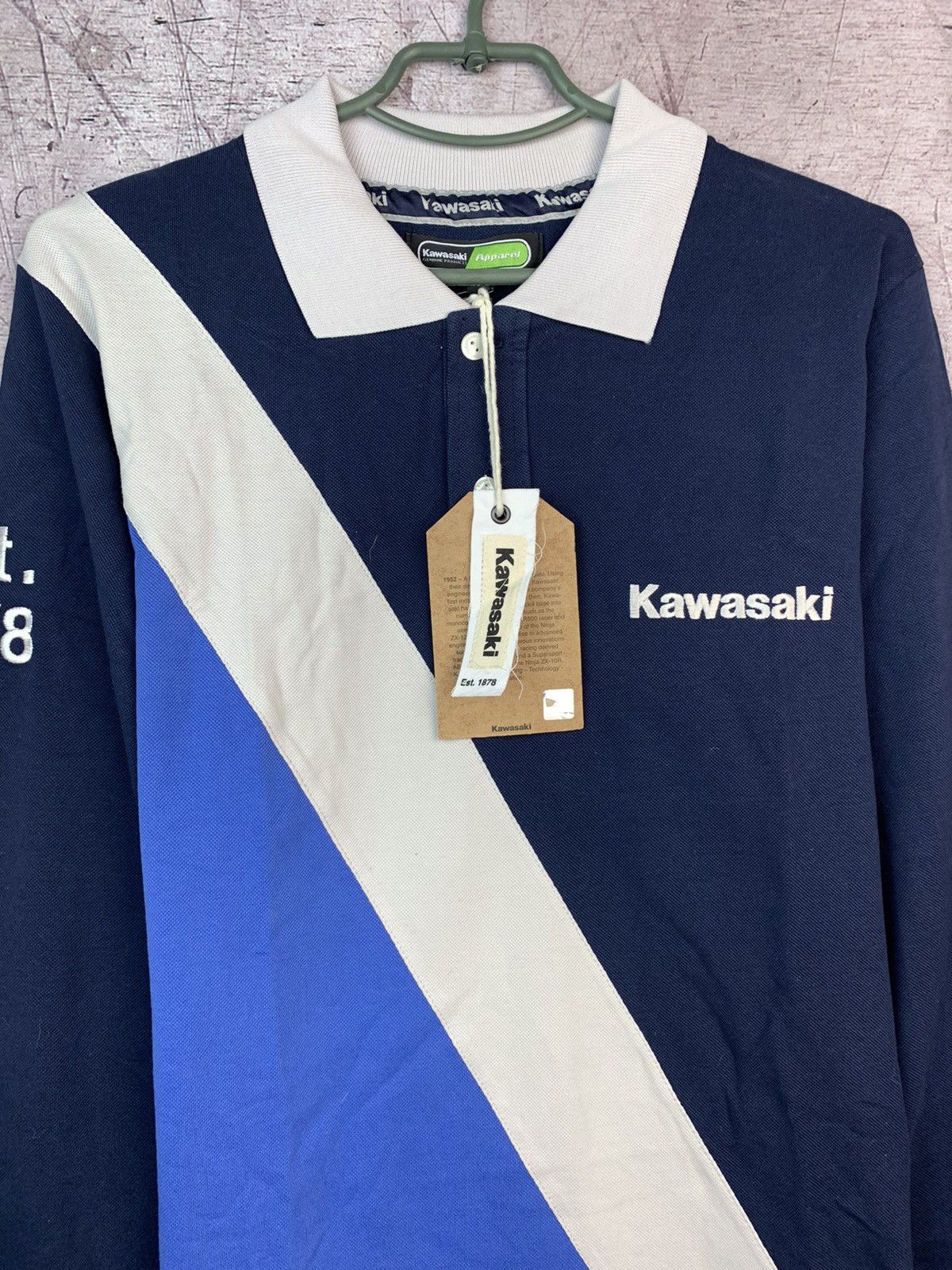 Vintage Vintage Kawasaki Racing Long Sleeve Rugby Size US M / EU 48-50 / 2 - 2 Thumbnail