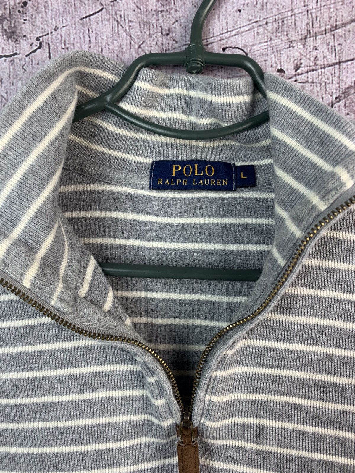 Polo Ralph Lauren × Ralph Lauren × Vintage Polo Ralph Lauren Mens 1\4 Zip Striped Sweatshirt Size US L / EU 52-54 / 3 - 4 Thumbnail