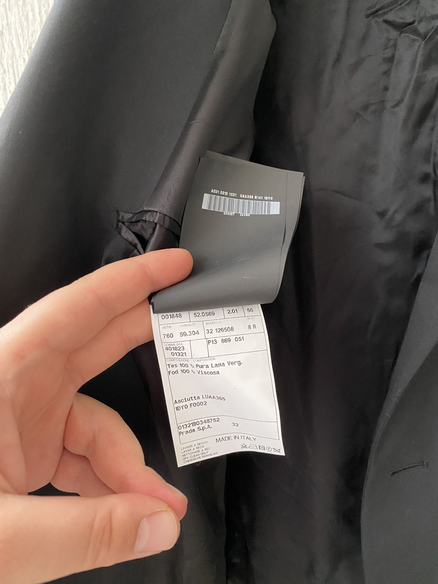 Prada black wool blazer Size US L / EU 52-54 / 3 - 7 Thumbnail