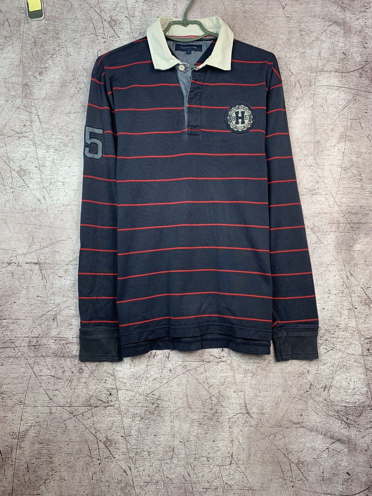 Tommy Hilfiger Tommy Hilfiger Vintage Long Sleeve Rugby Polo Shirt Size US L / EU 52-54 / 3 - 1 Thumbnail