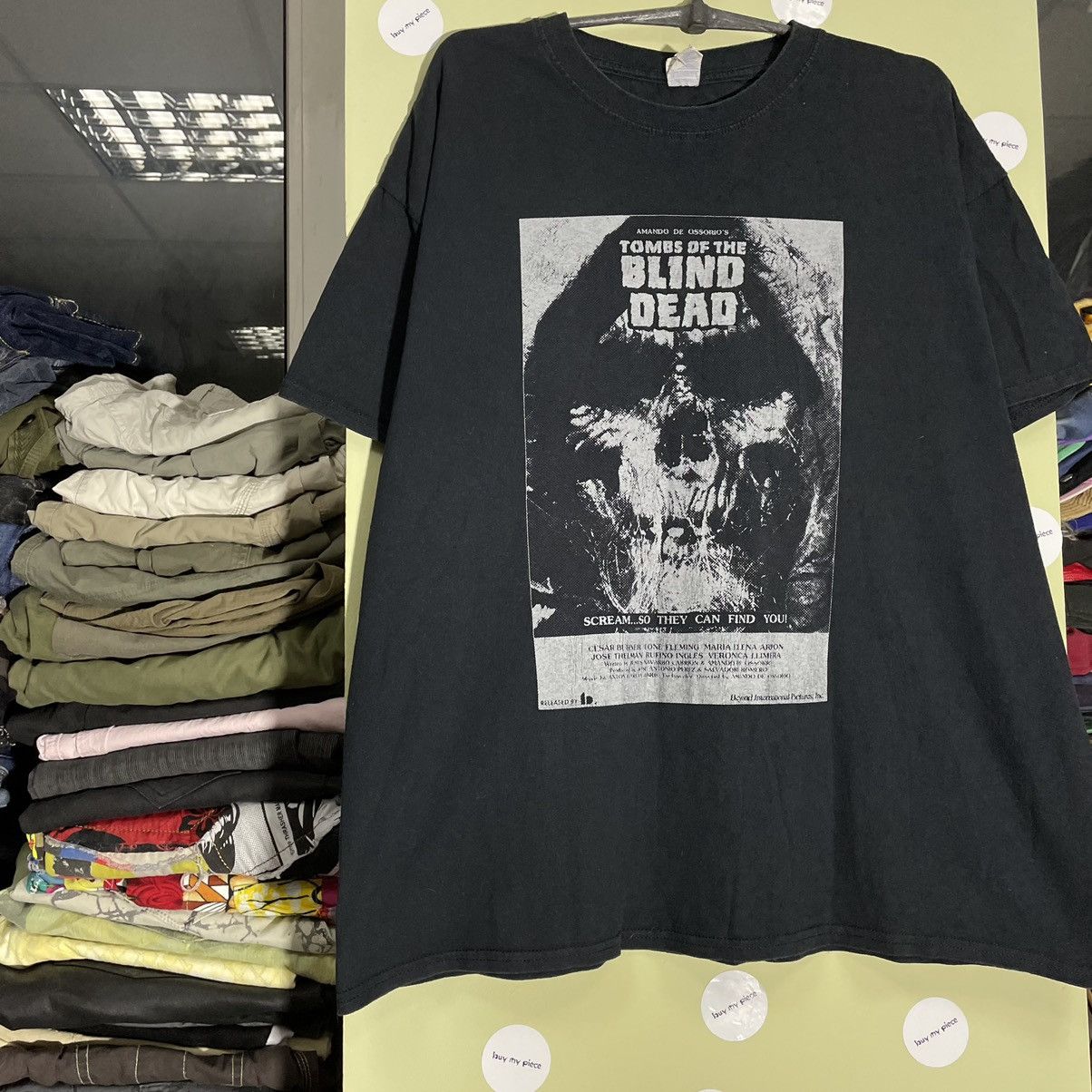 Vintage Vintage Y2K Horror Graphic Tee Blind Dead Skull Grunge XL Size US XL / EU 56 / 4 - 4 Thumbnail