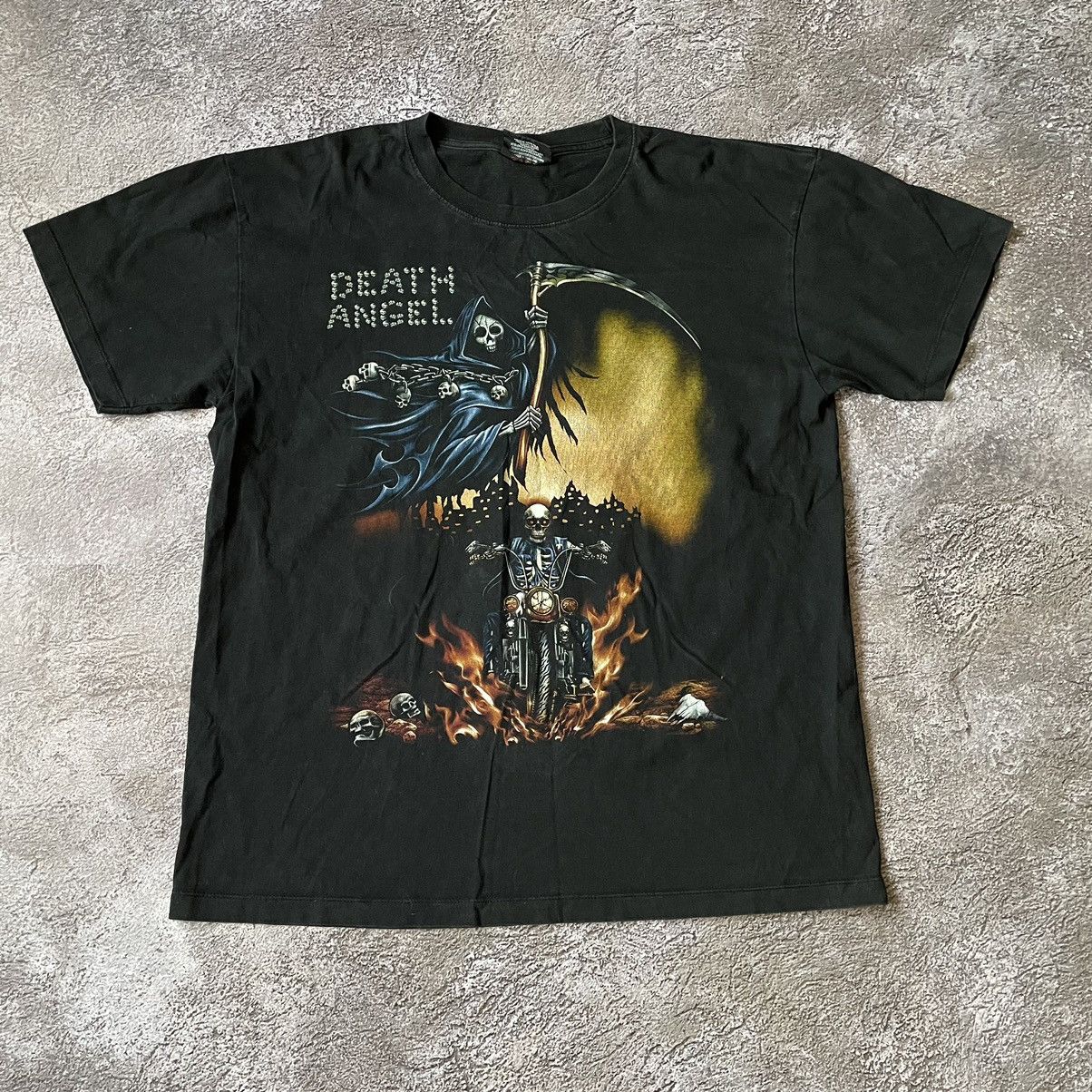 Vintage Vintage Y2K Death Angels Graphic Tee Grunge Dark Boxy Slim L Size US L / EU 52-54 / 3 - 6 Thumbnail