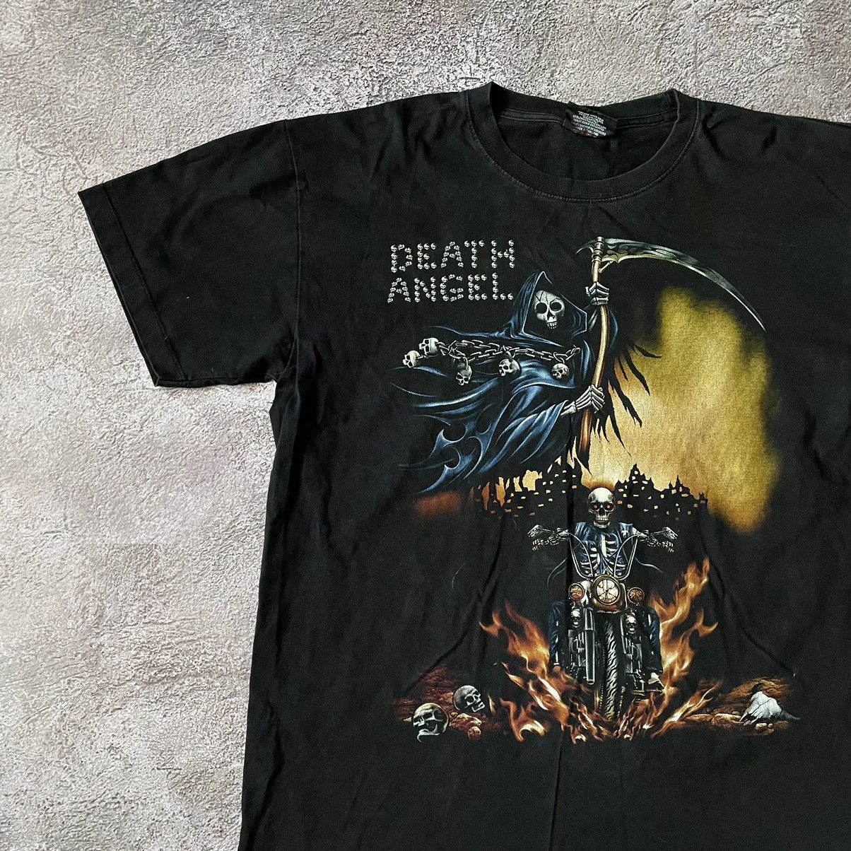 Vintage Vintage Y2K Death Angels Graphic Tee Grunge Dark Boxy Slim L Size US L / EU 52-54 / 3 - 4 Thumbnail