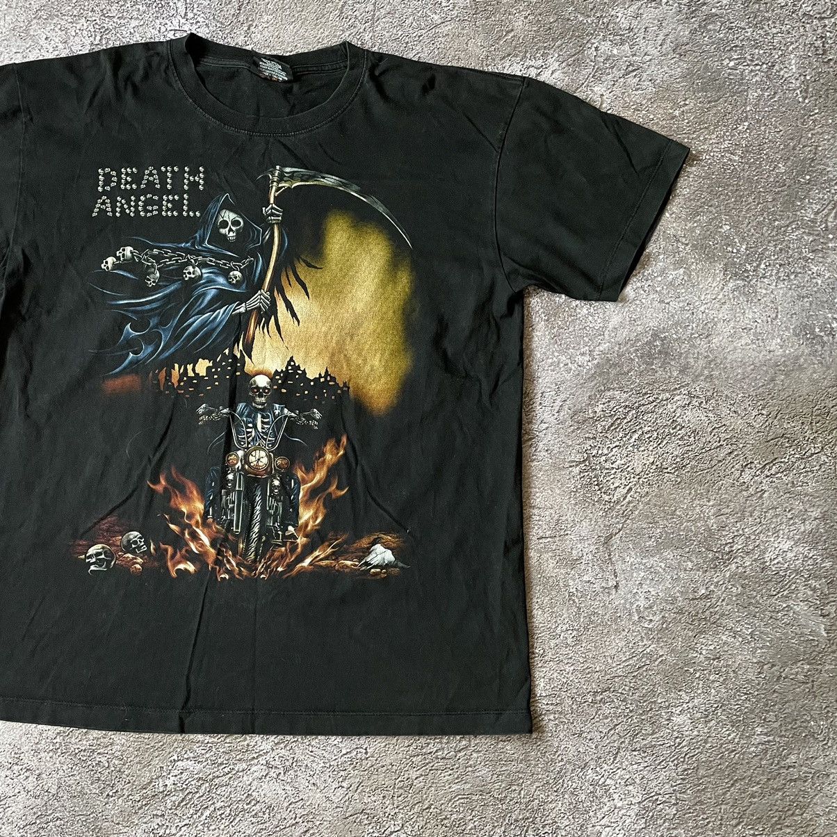 Vintage Vintage Y2K Death Angels Graphic Tee Grunge Dark Boxy Slim L Size US L / EU 52-54 / 3 - 5 Thumbnail