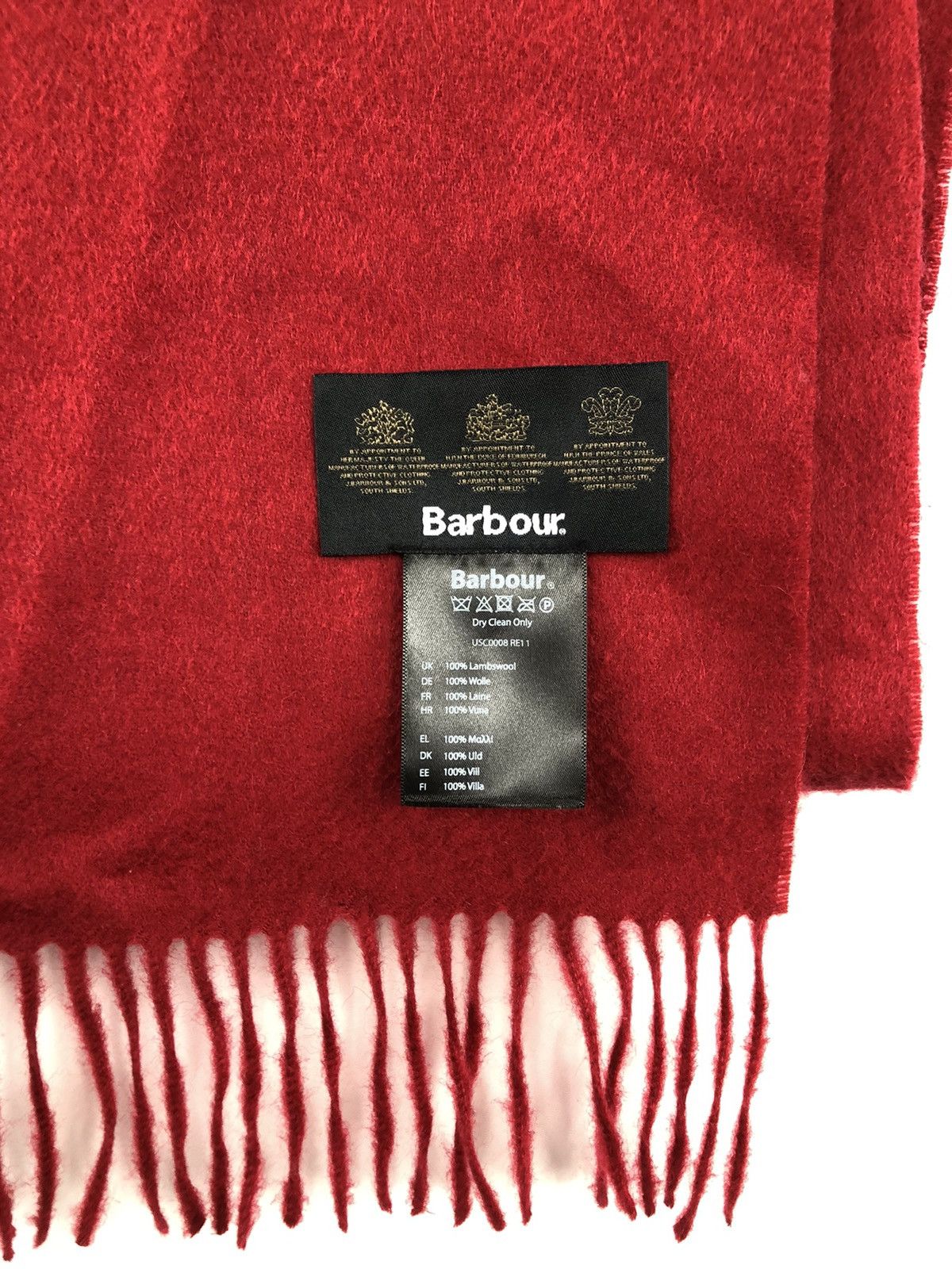 Barbour Barbour Scarf Red One Size Size ONE SIZE - 8 Thumbnail