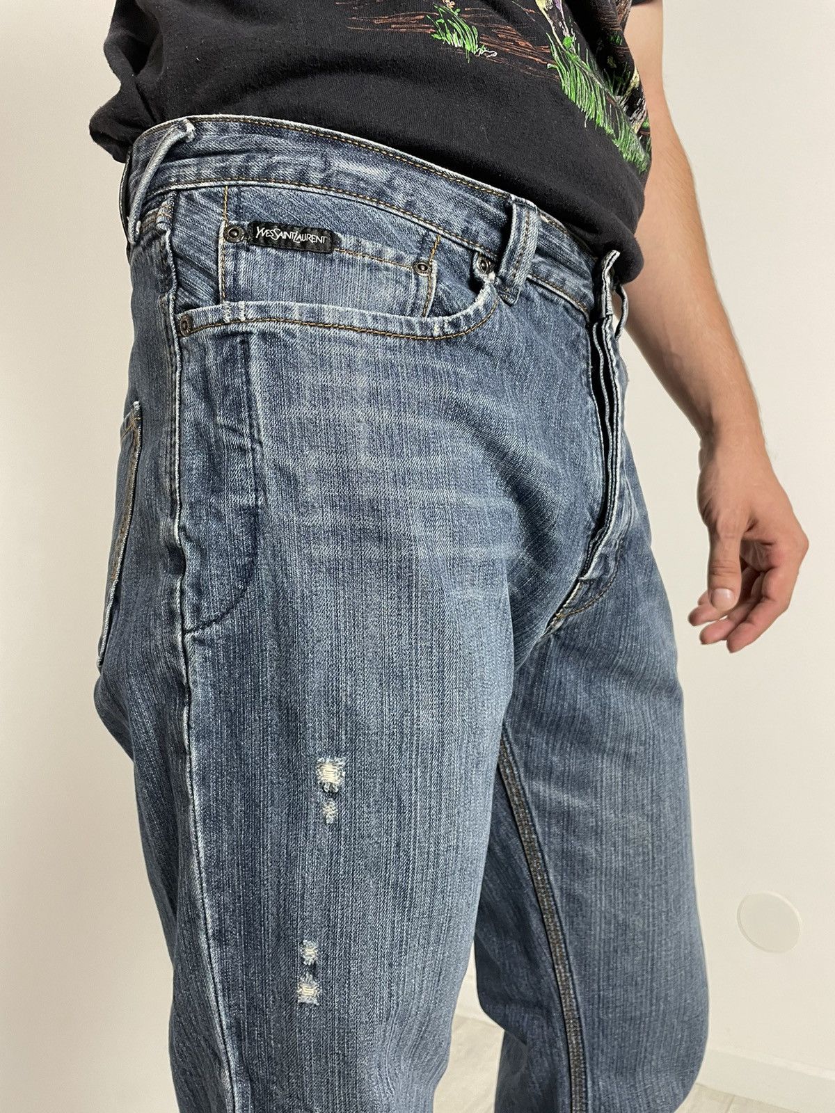 Yves Saint Laurent vintage jeans denim pants logo