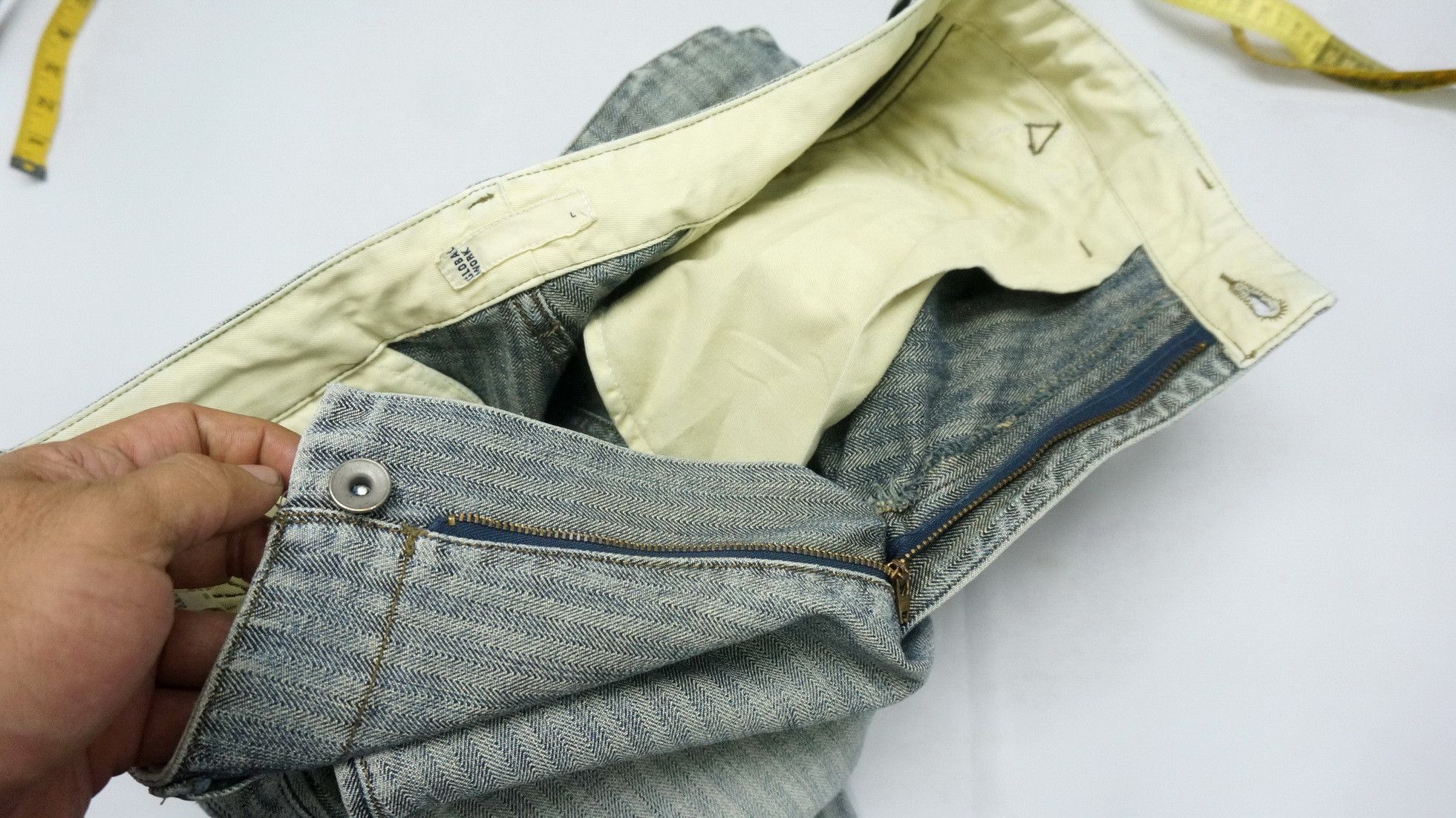 Global Work Vtg 🔥 GLOBAL WORK 🔥 Herringbone Denim Cargo Pants Size US 31 - 17 Thumbnail