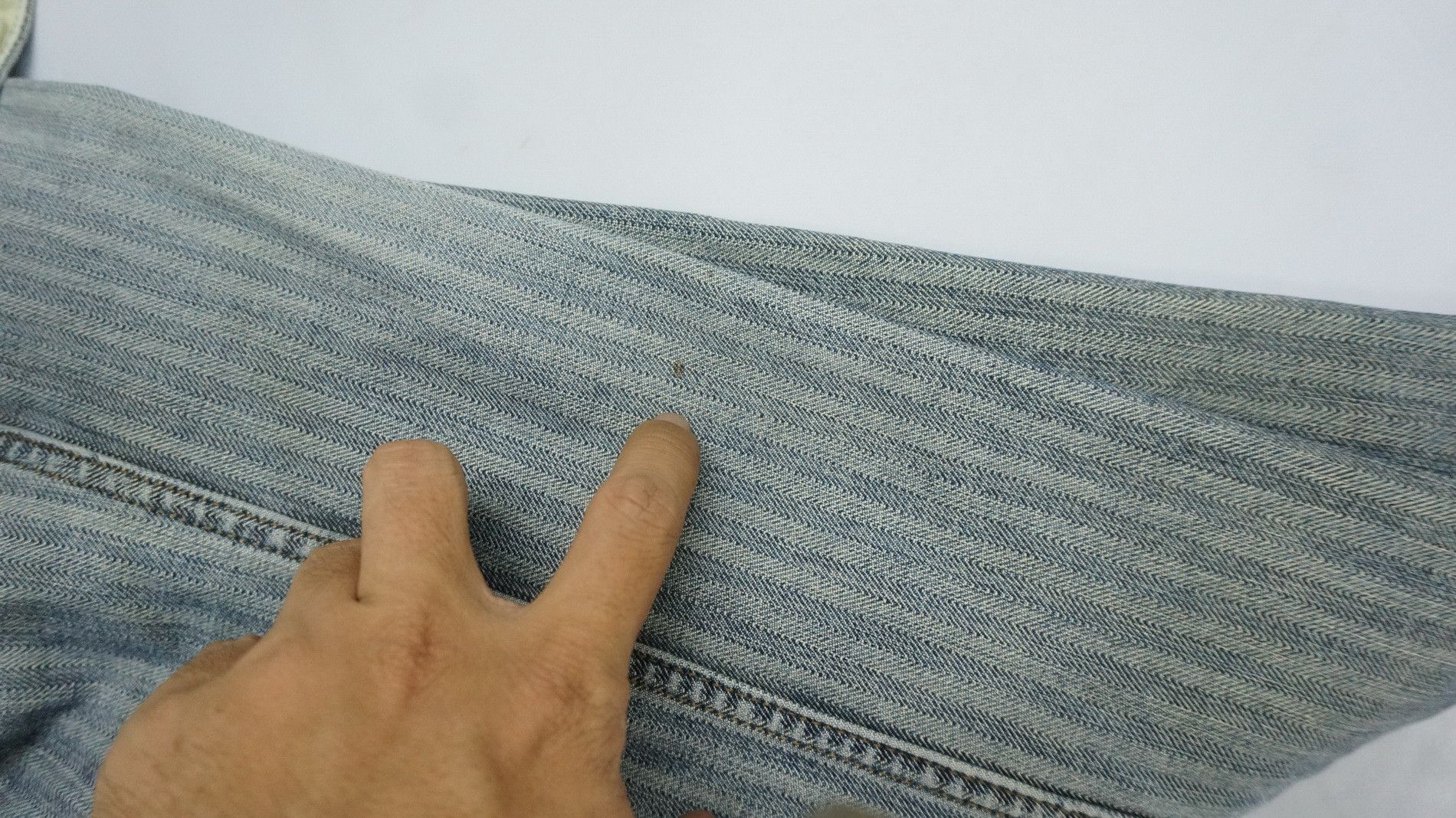 Global Work Vtg 🔥 GLOBAL WORK 🔥 Herringbone Denim Cargo Pants Size US 31 - 23 Thumbnail