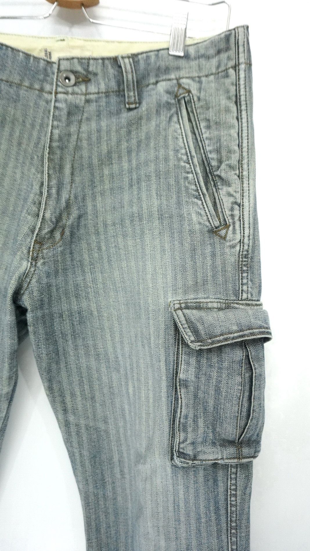 Global Work Vtg 🔥 GLOBAL WORK 🔥 Herringbone Denim Cargo Pants Size US 31 - 5 Thumbnail