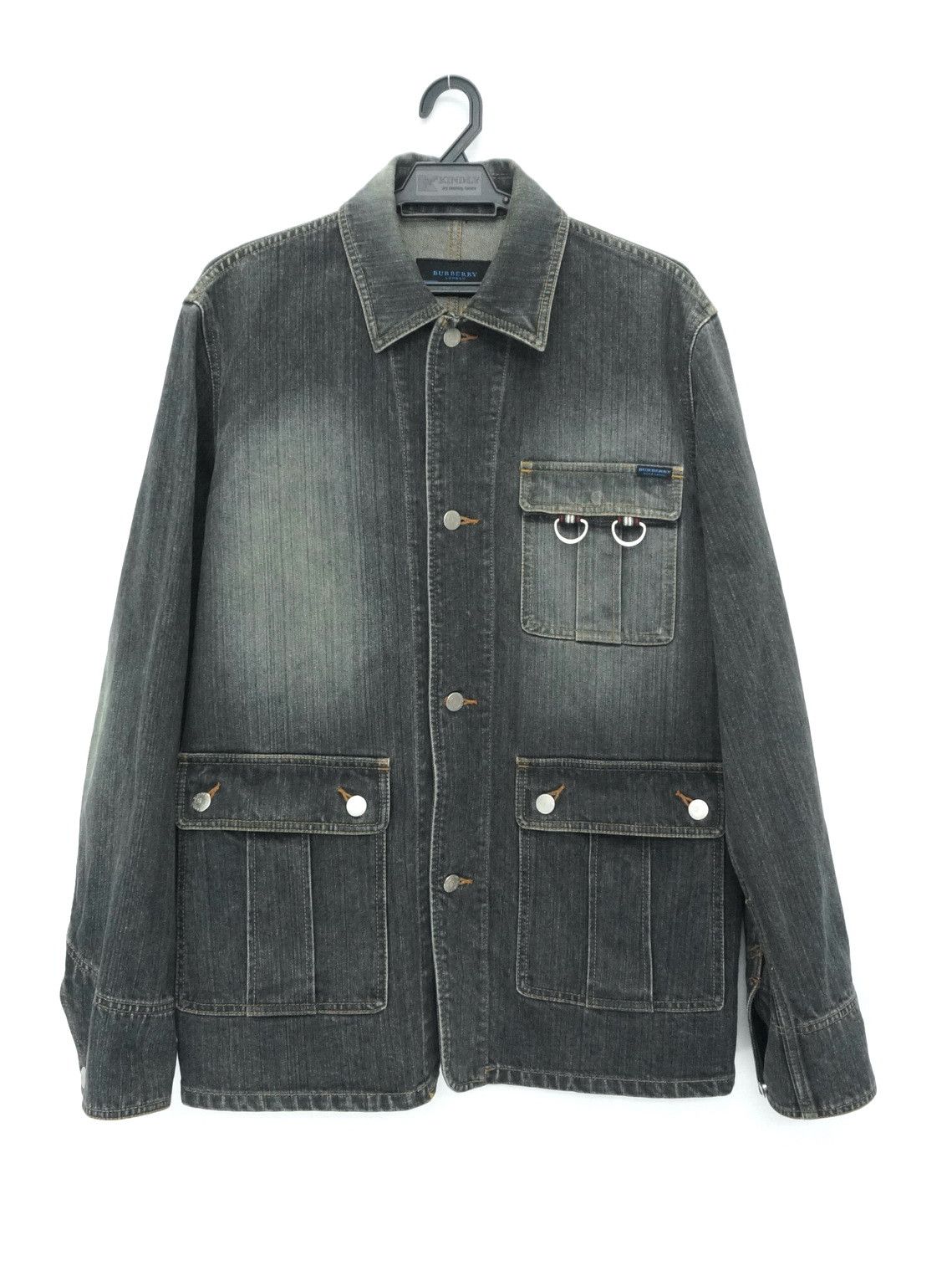 Burberry Rare Vintage BURBERRY BLUE LABEL Denim Worn Jacket Size US M / EU 48-50 / 2 - 2 Thumbnail